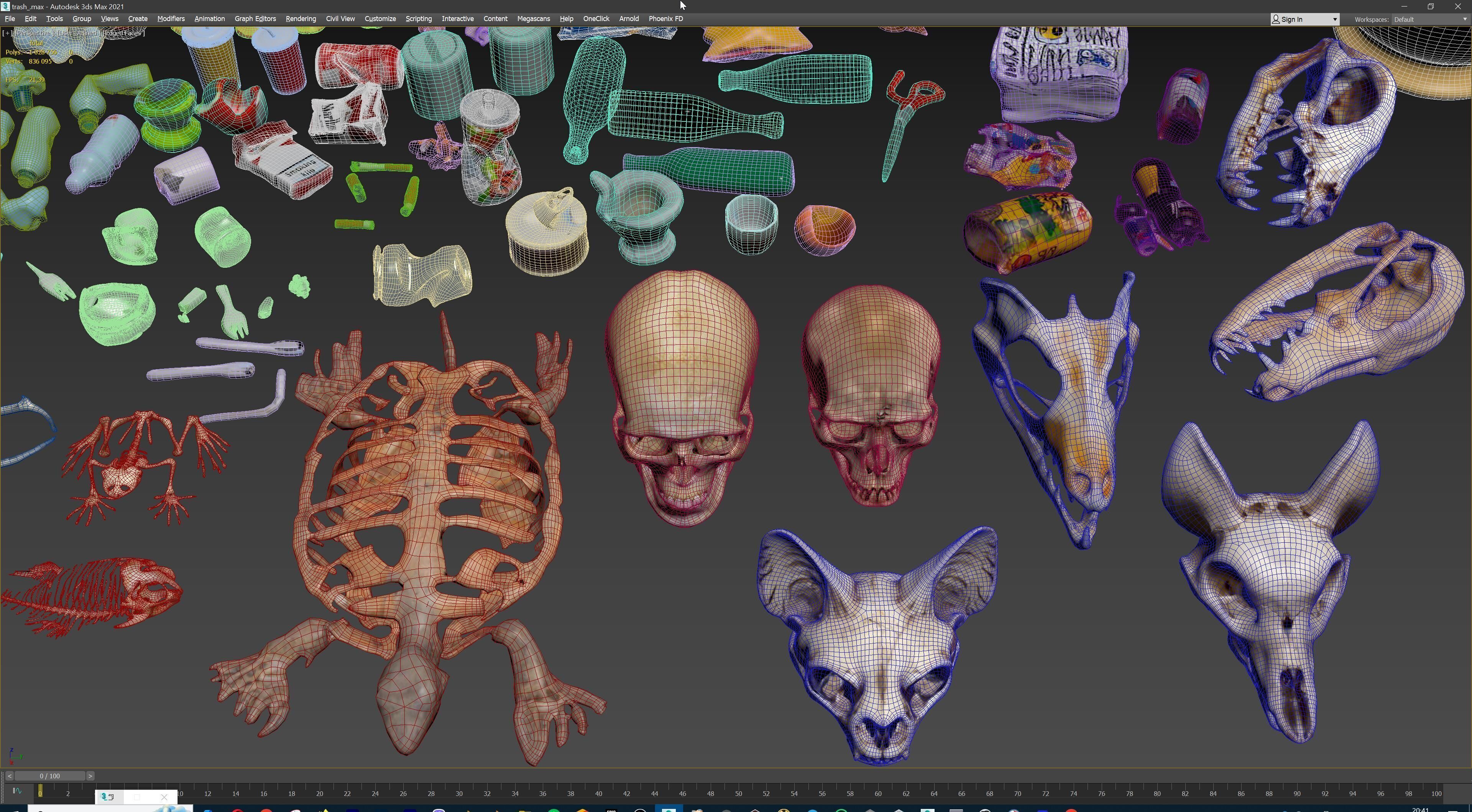 Game Ready Stylized Urban Trash  Waste Pack - 230 assets Low-poly 3D model_29