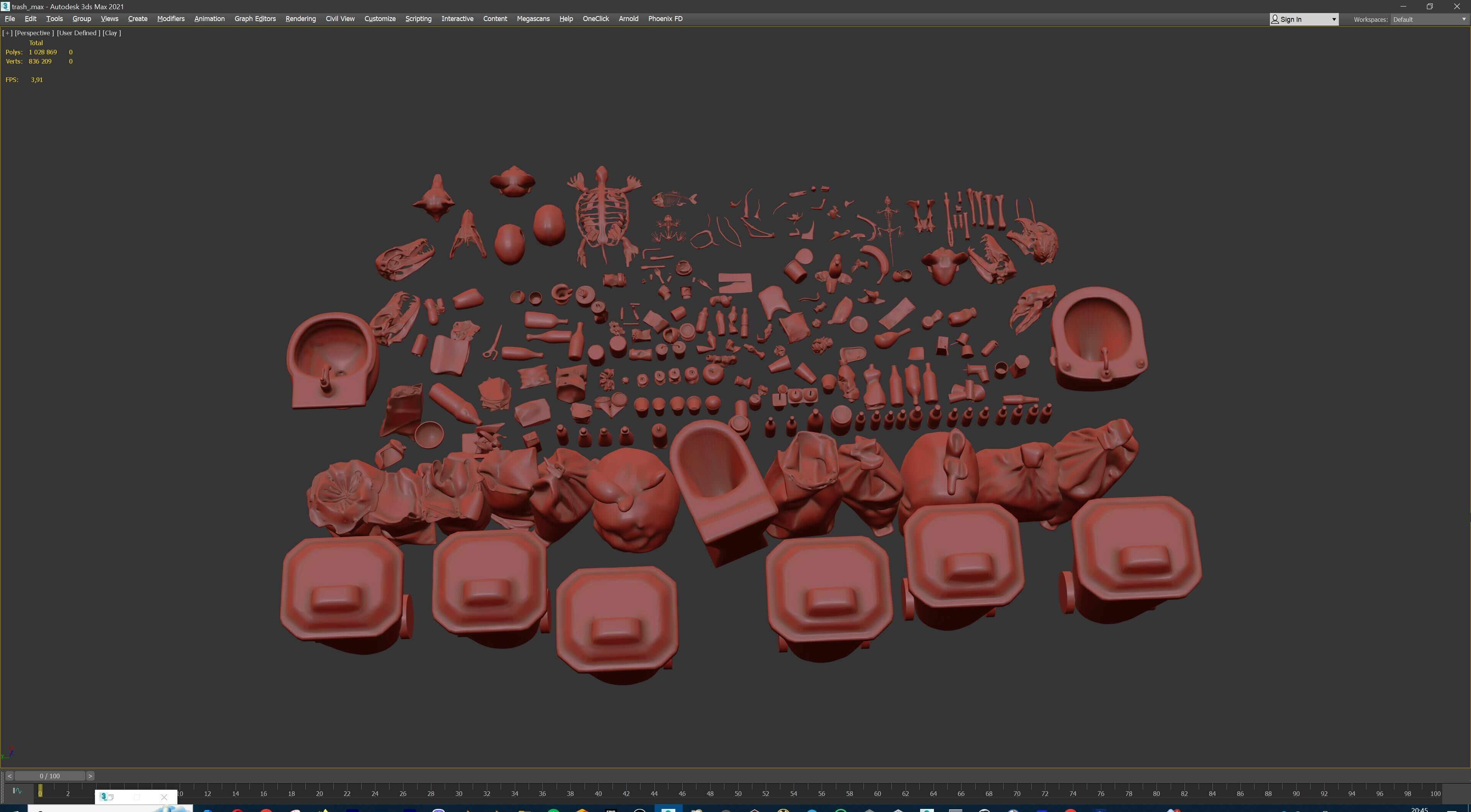 Game Ready Stylized Urban Trash  Waste Pack - 230 assets Low-poly 3D model_40