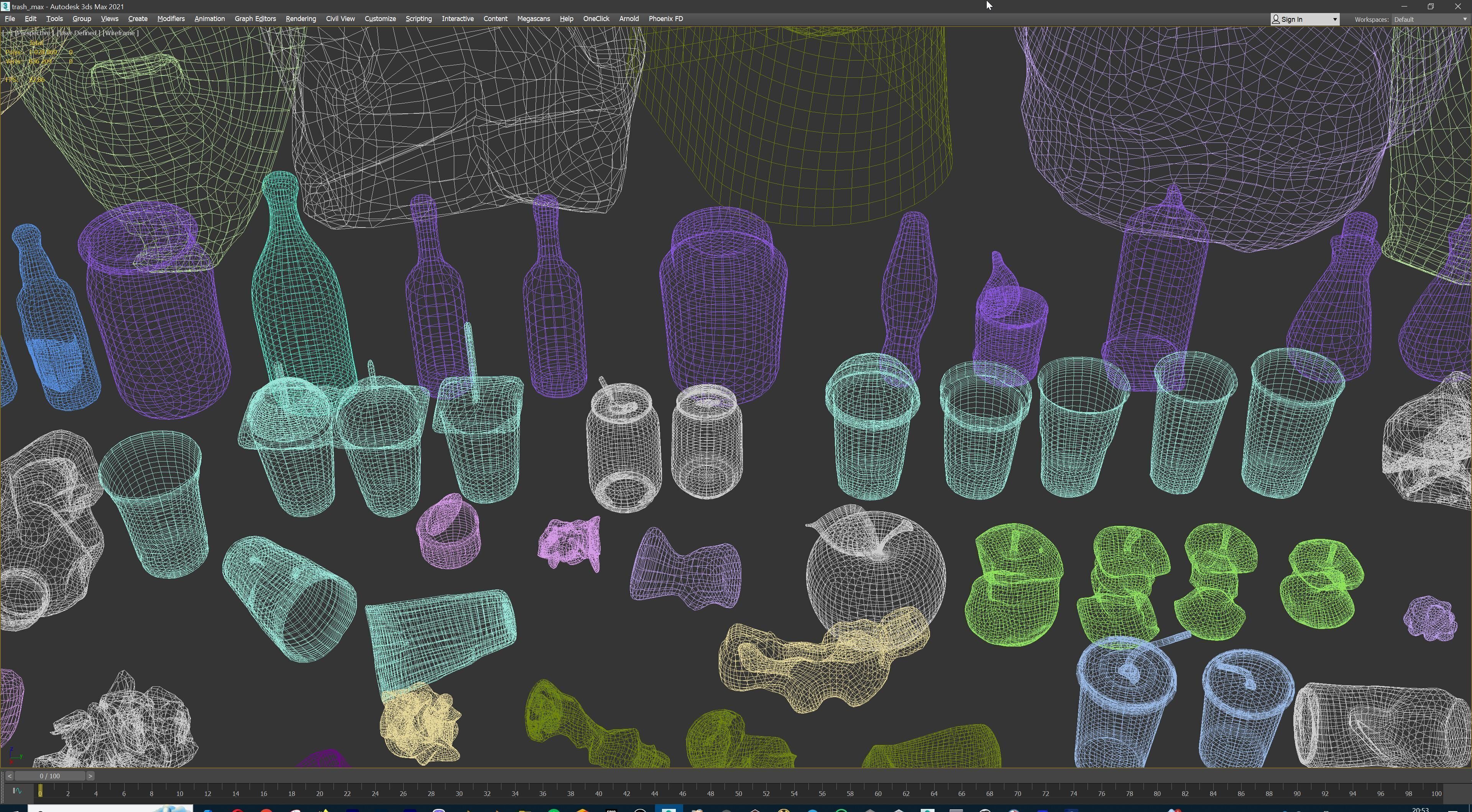 Game Ready Stylized Urban Trash  Waste Pack - 230 assets Low-poly 3D model_48