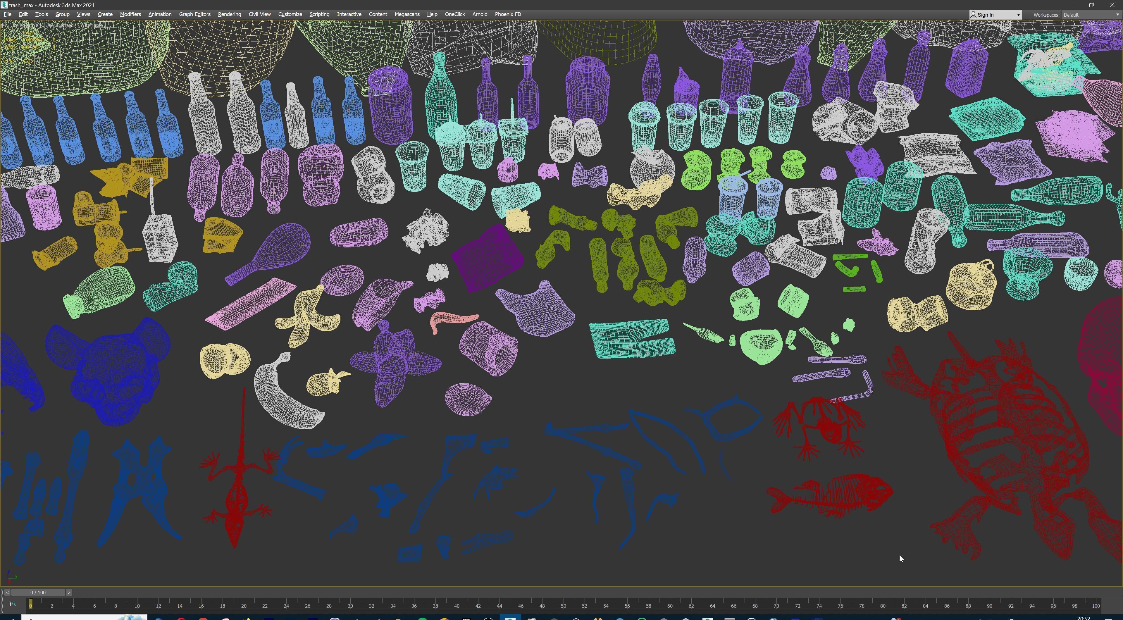 Game Ready Stylized Urban Trash  Waste Pack - 230 assets Low-poly 3D model_45