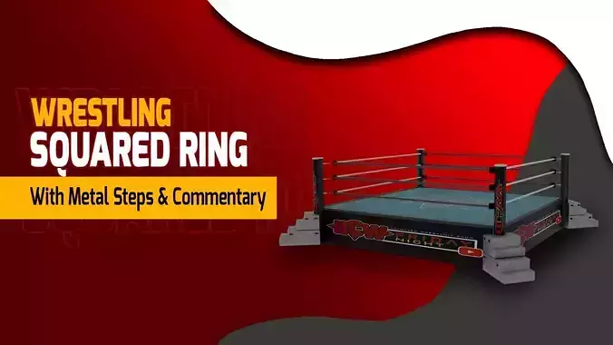 Authentic Wrestling Ring with Steps