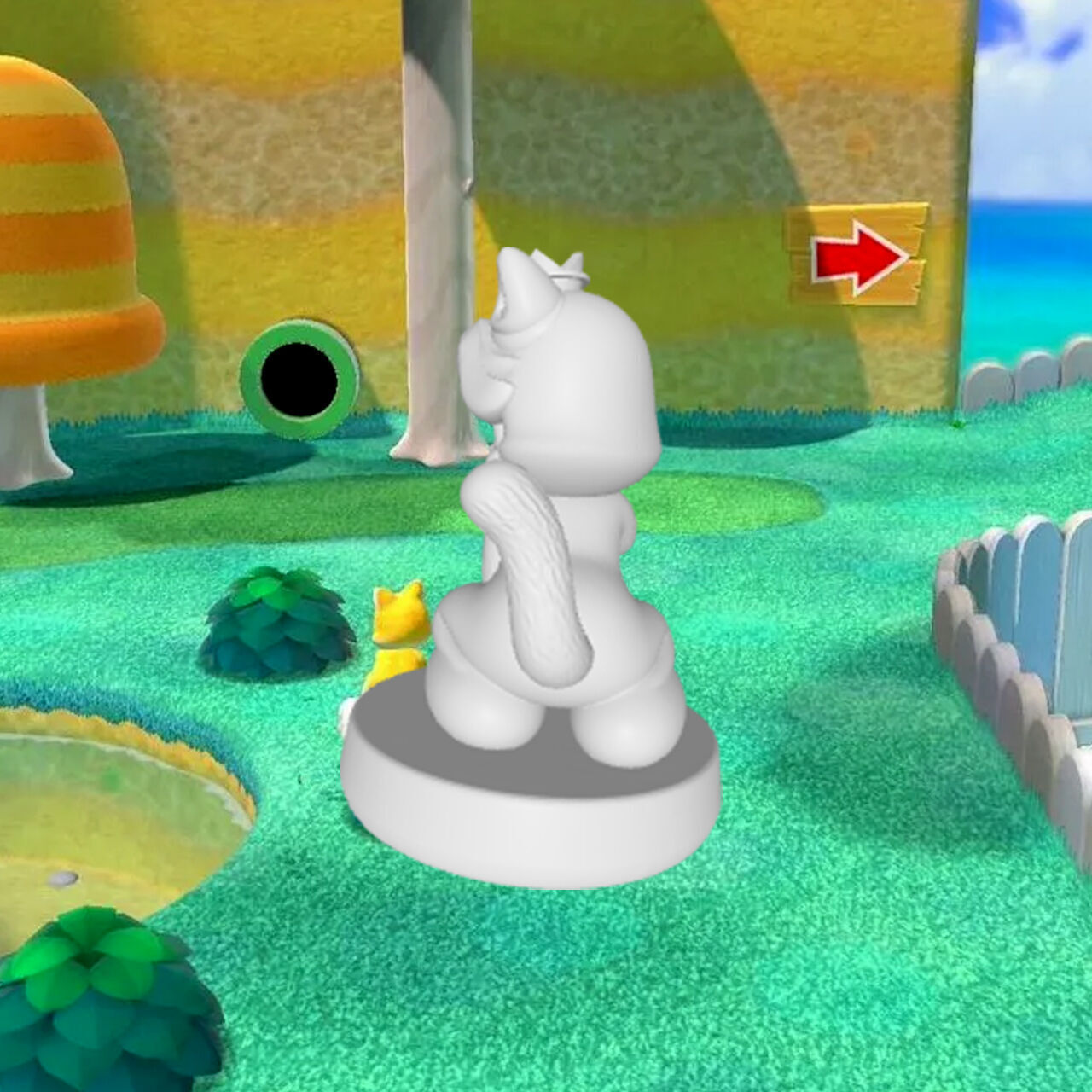 Amiibo Peach Cat - Fan Art 3D print model_4