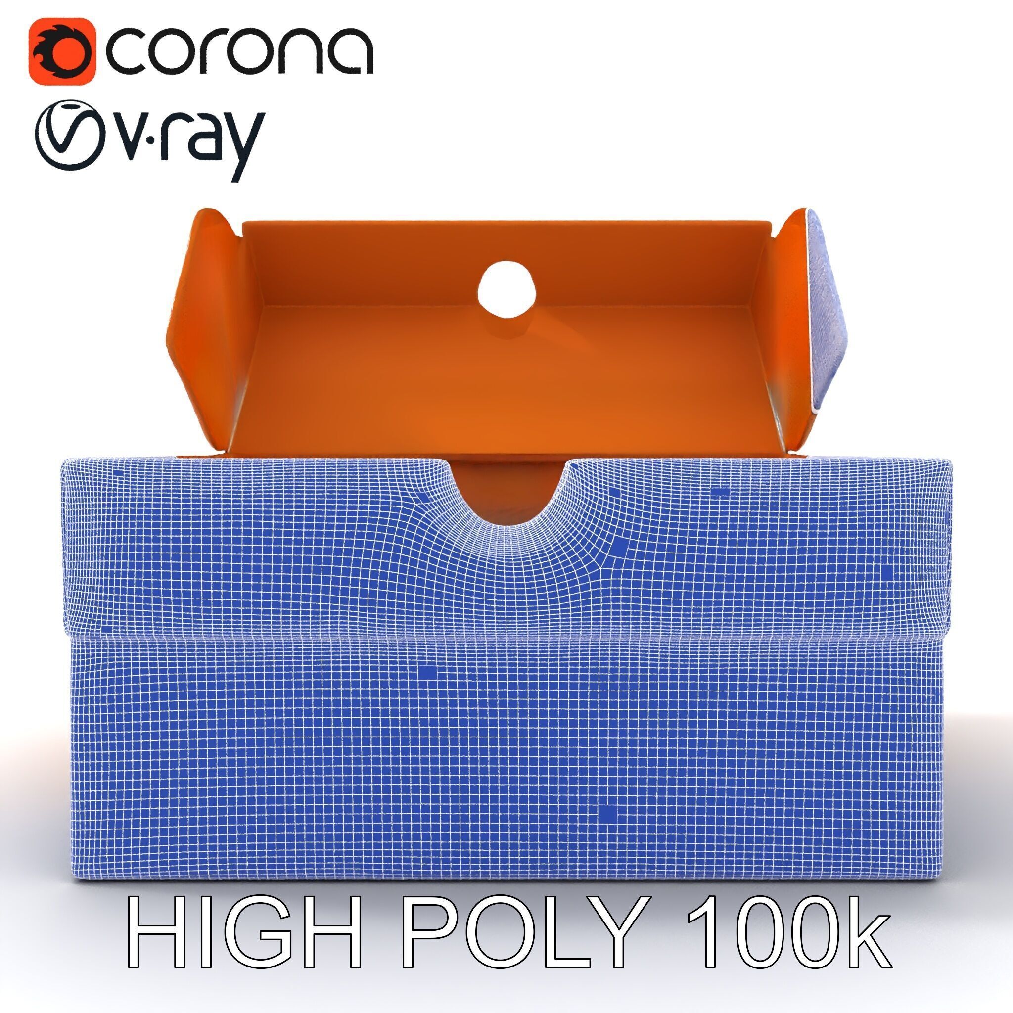 Cardboard Shoe Box Model Pack Low-poly 3D model_13