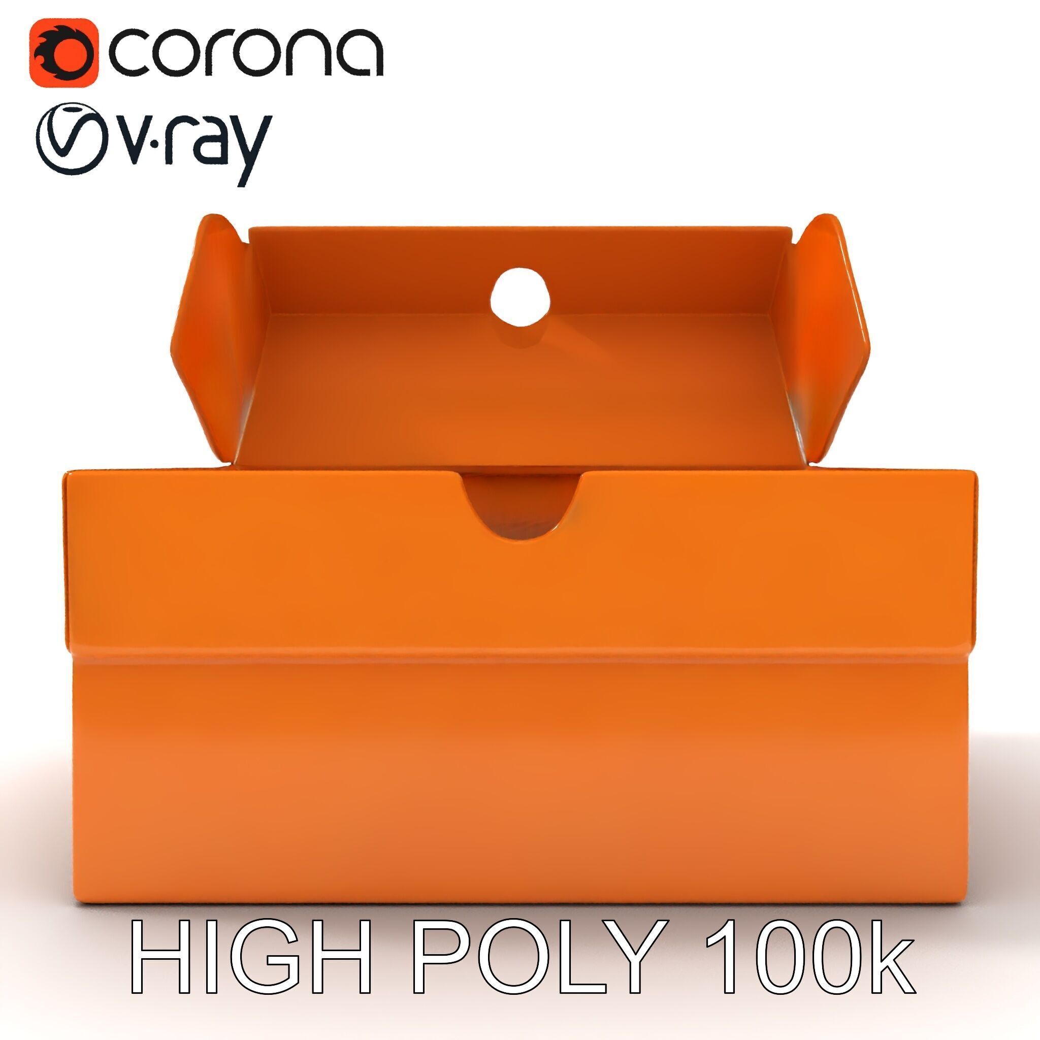 Cardboard Shoe Box Model Pack Low-poly 3D model_16