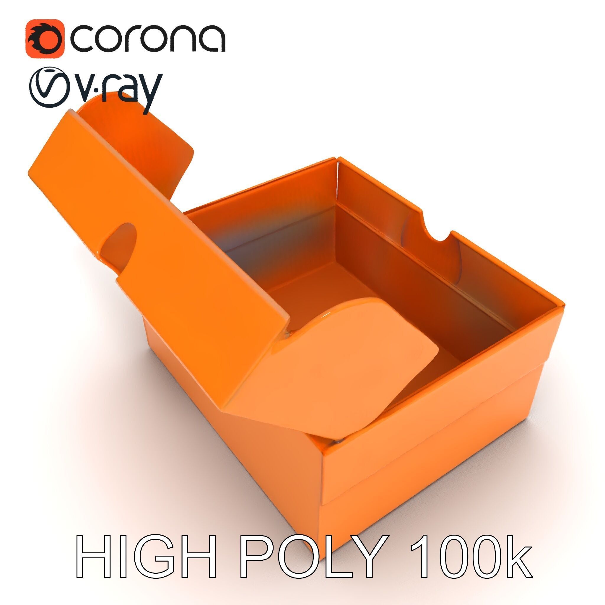 Cardboard Shoe Box Model Pack Low-poly 3D model_34