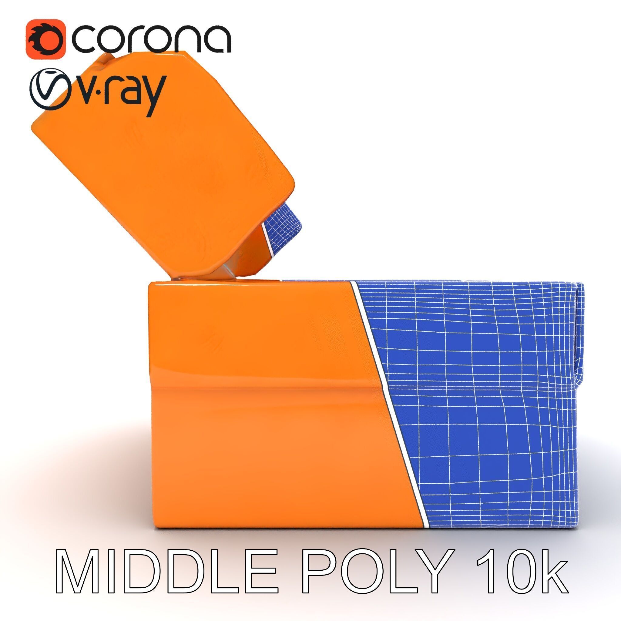 Cardboard Shoe Box Model Pack Low-poly 3D model_9