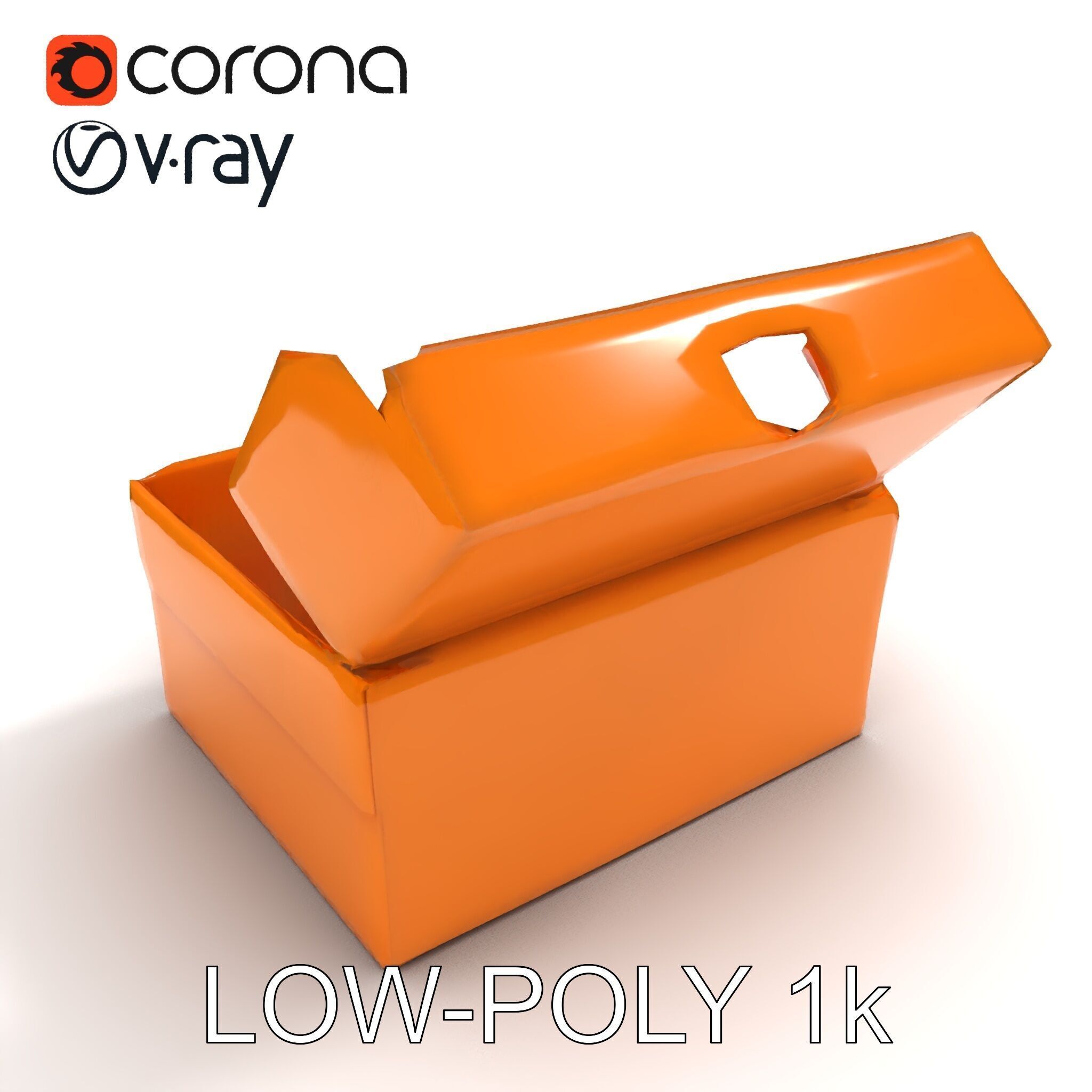 Cardboard Shoe Box Model Pack Low-poly 3D model_23