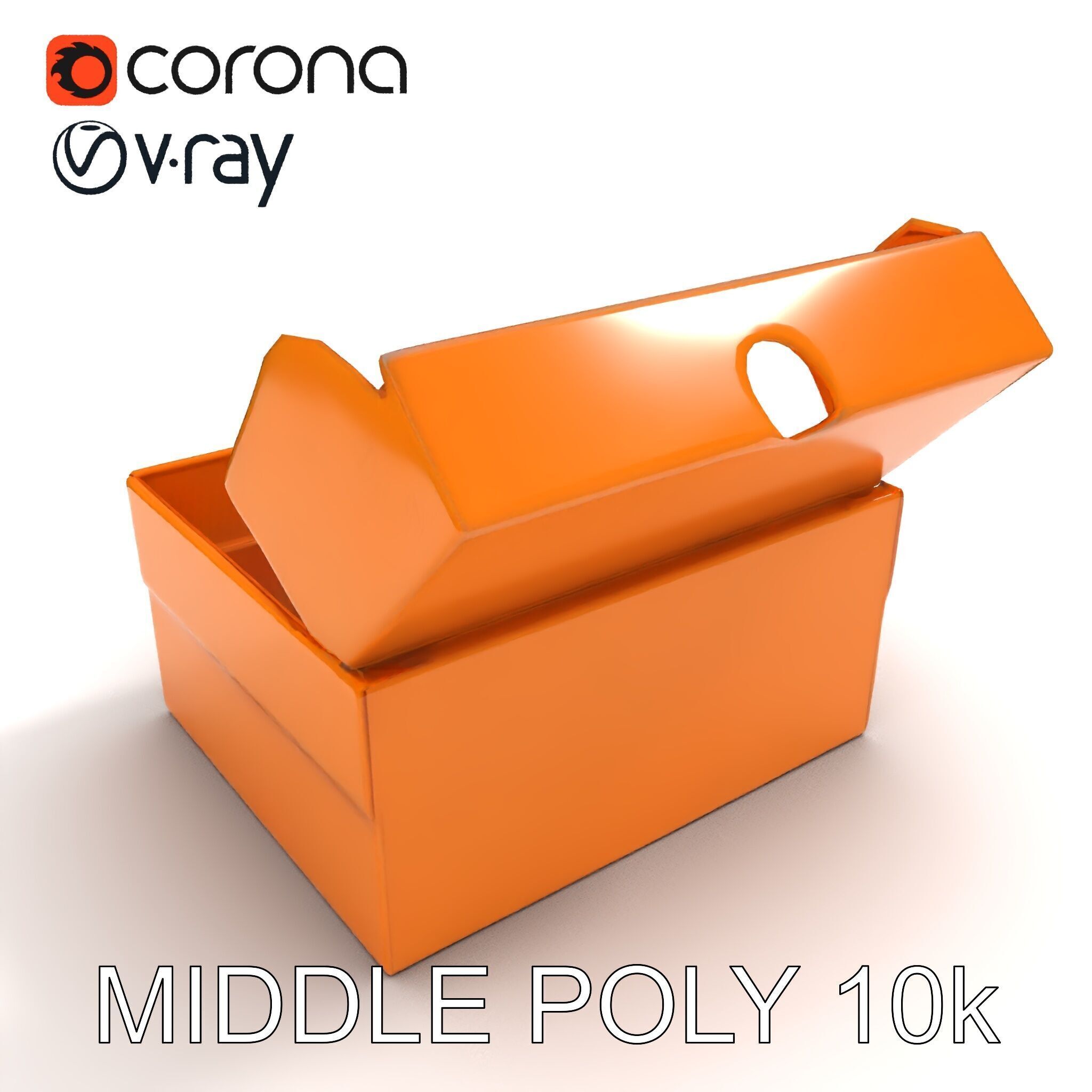 Cardboard Shoe Box Model Pack Low-poly 3D model_32