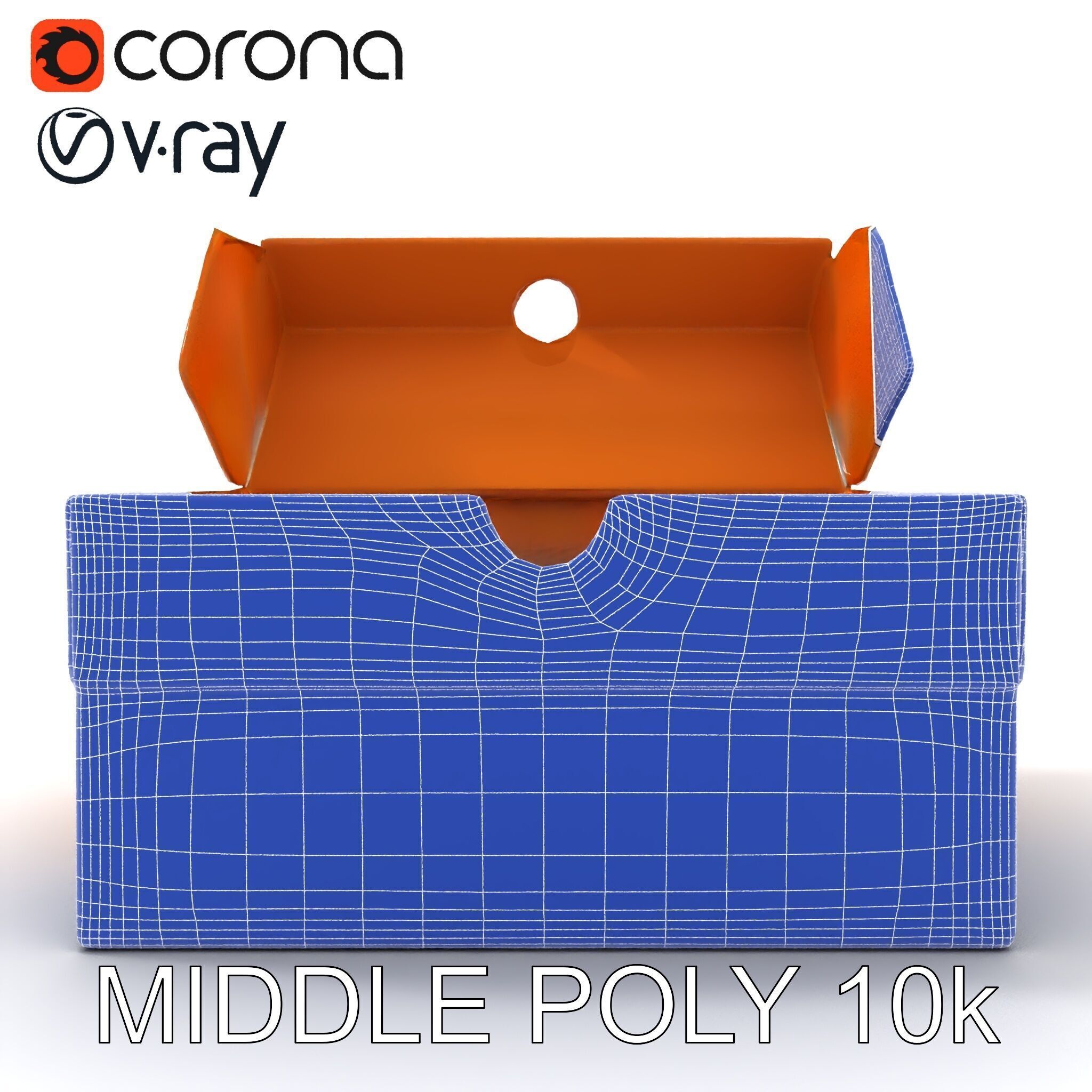 Cardboard Shoe Box Model Pack Low-poly 3D model_25