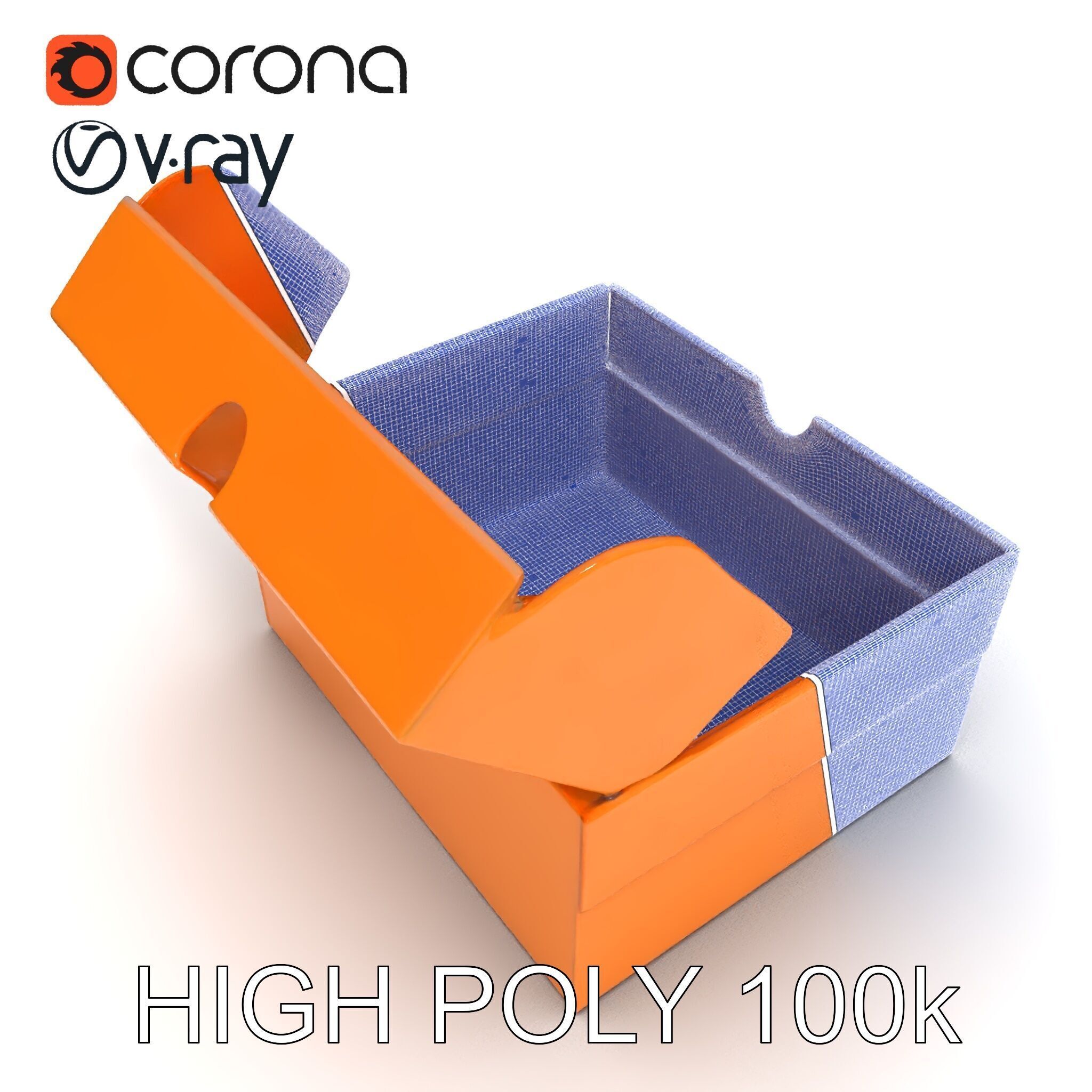 Cardboard Shoe Box Model Pack Low-poly 3D model_35