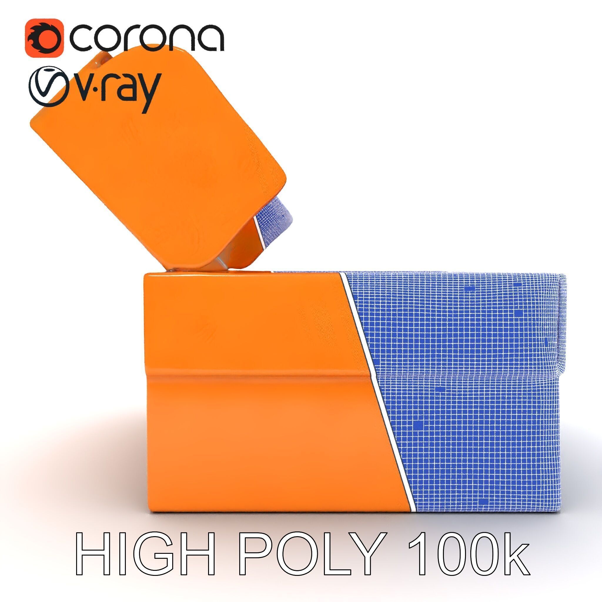 Cardboard Shoe Box Model Pack Low-poly 3D model_21