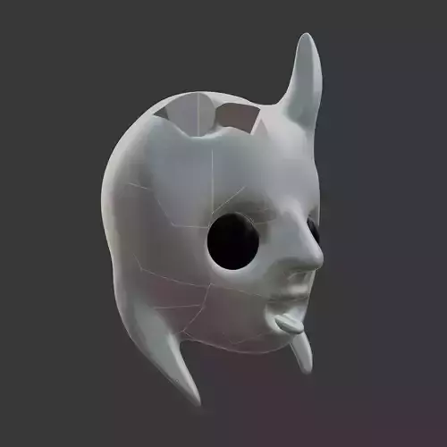 Broken Tot Demonic Keychain Mask