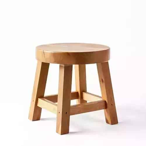Wooden Stool D Model Pack