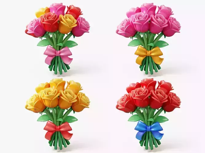 Stylized Rose Bouquet Pack