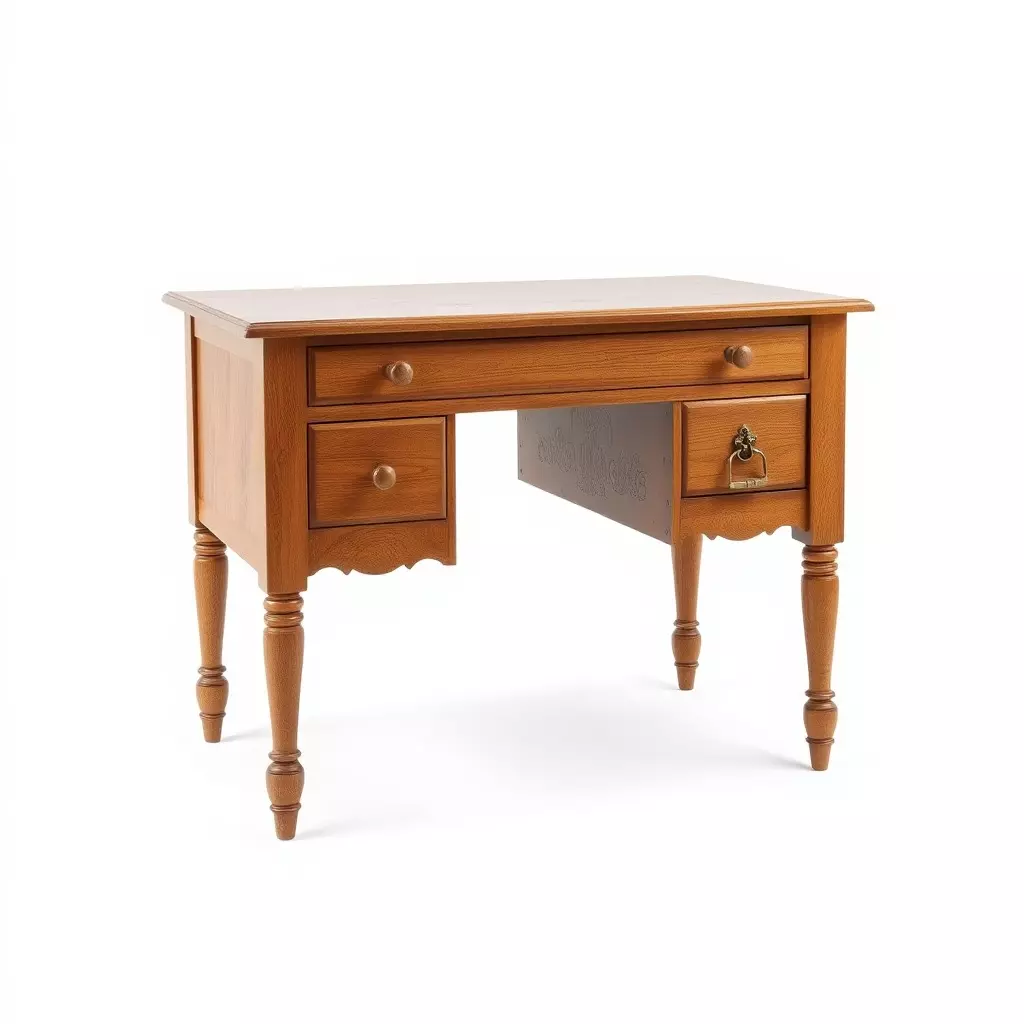 Classic Wooden Desk D Model Pack Low-poly 3D model_0