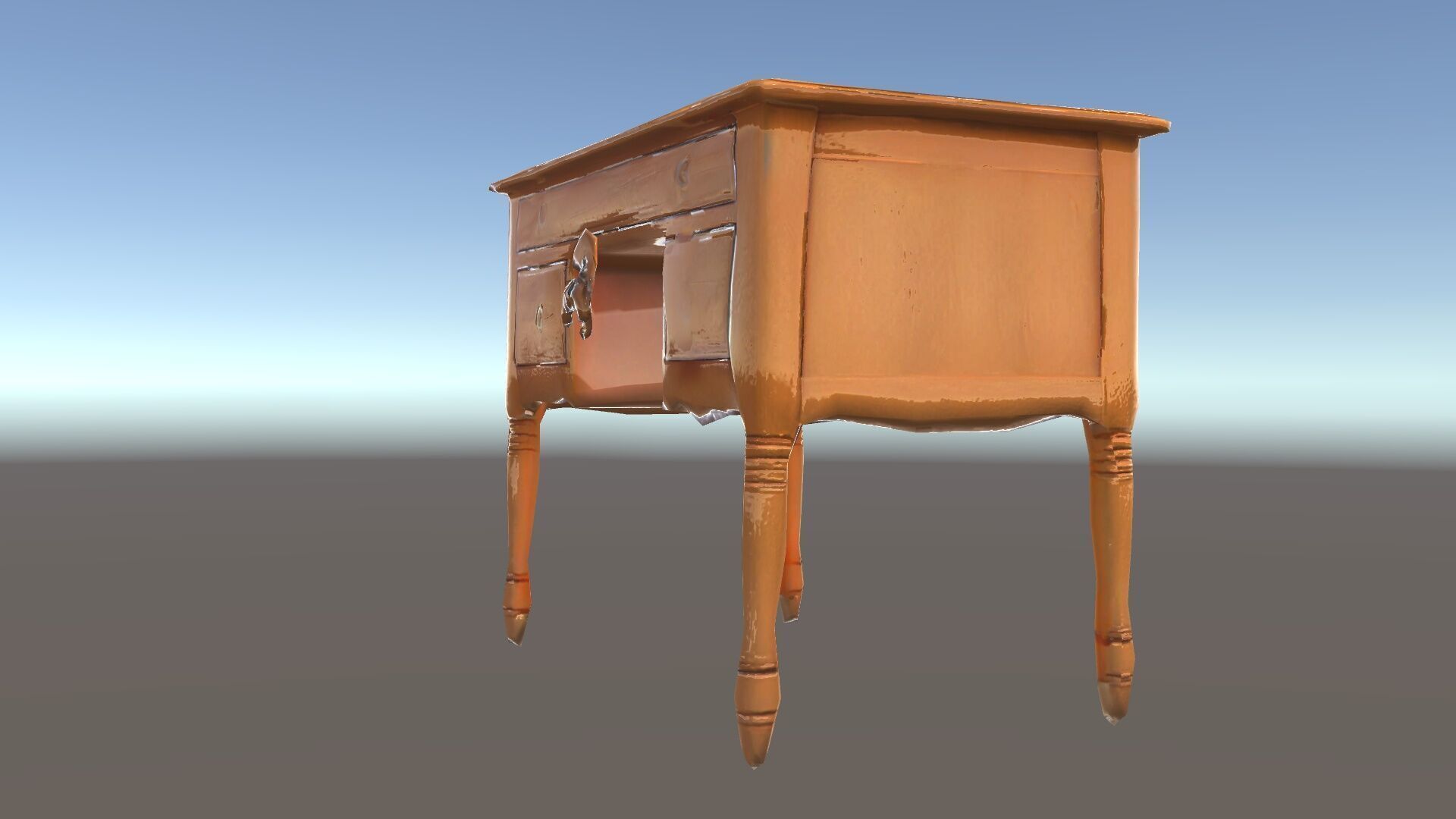Classic Wooden Desk D Model Pack Low-poly 3D model_34