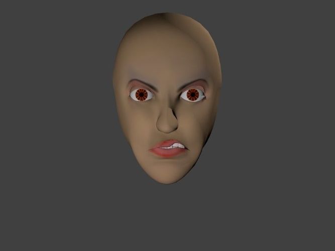 Rigged Face 3D model
