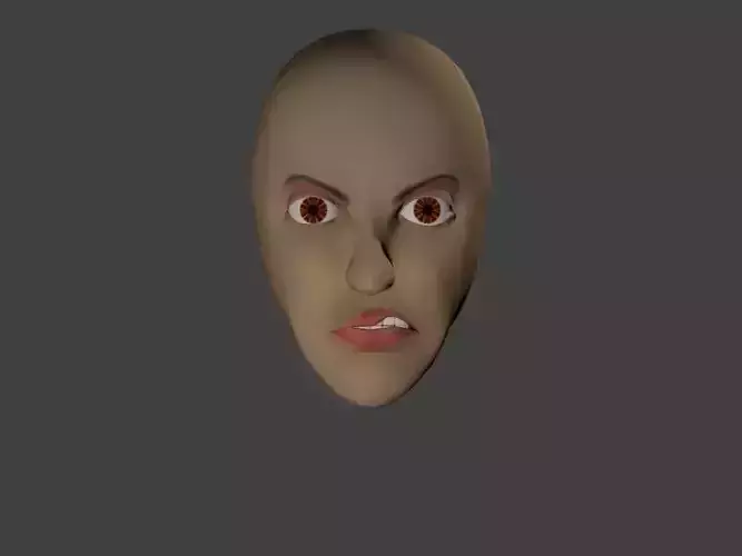 Rigged Face 3D model
