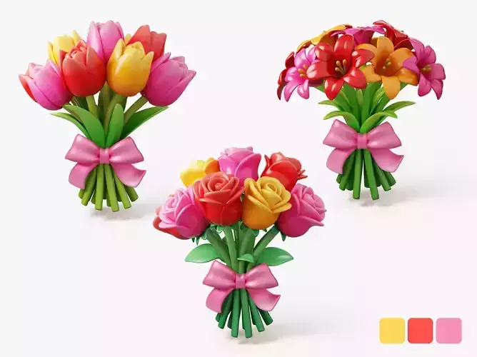 Stylized Flower Bouquet Pack