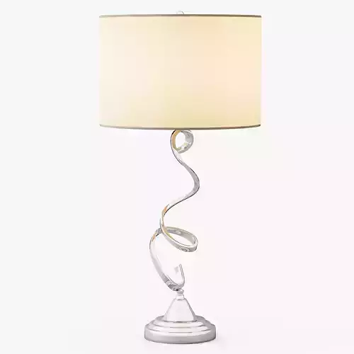 Nickel Swirl Table Lamp