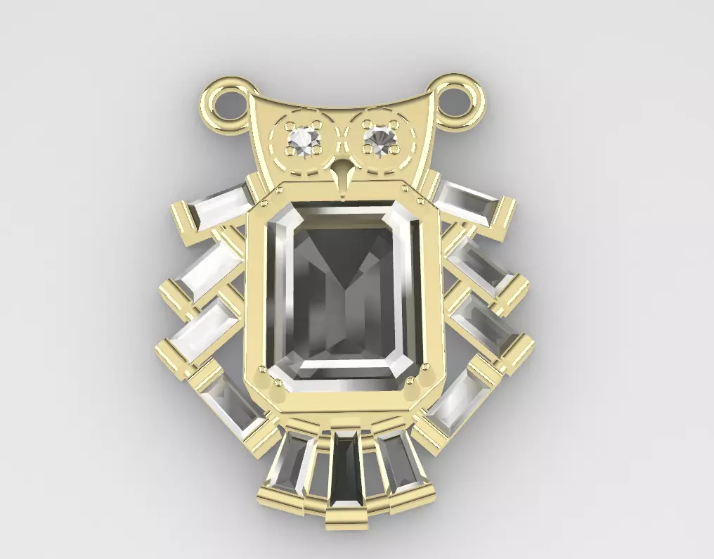 owl pendant 3D print model