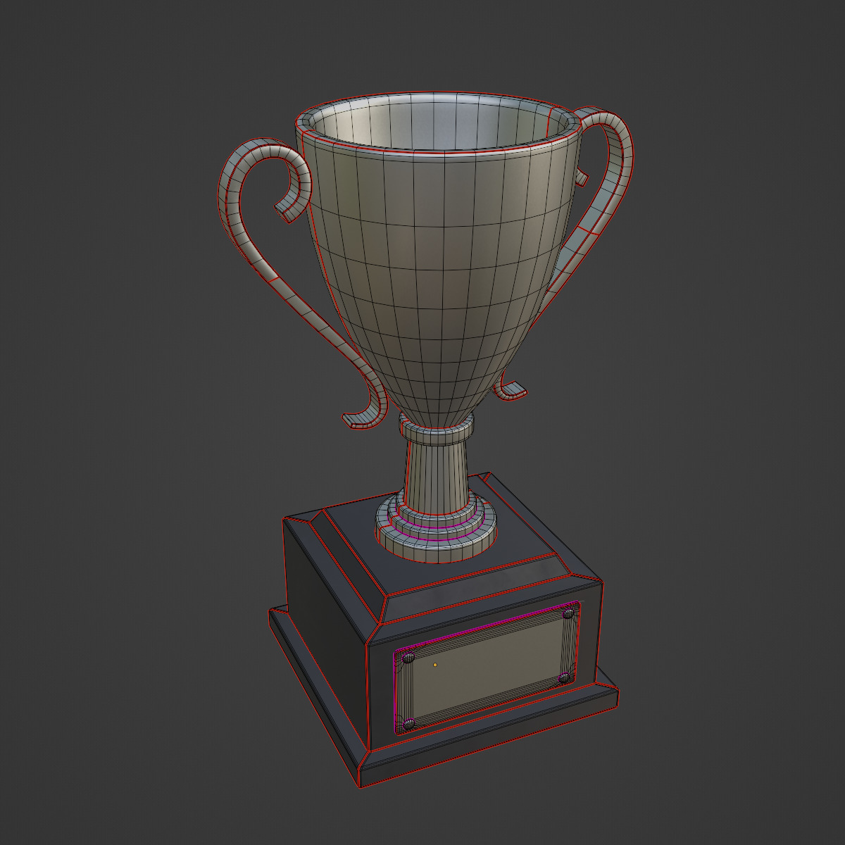 Trophy Cup 02 Low-poly 3D model_7