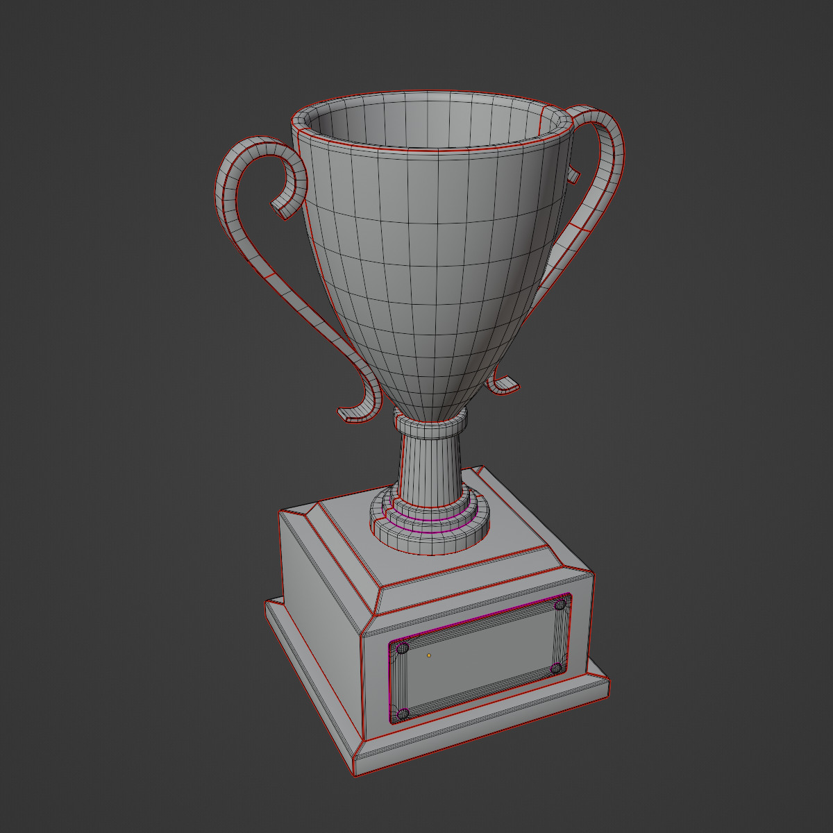 Trophy Cup 02 Low-poly 3D model_8
