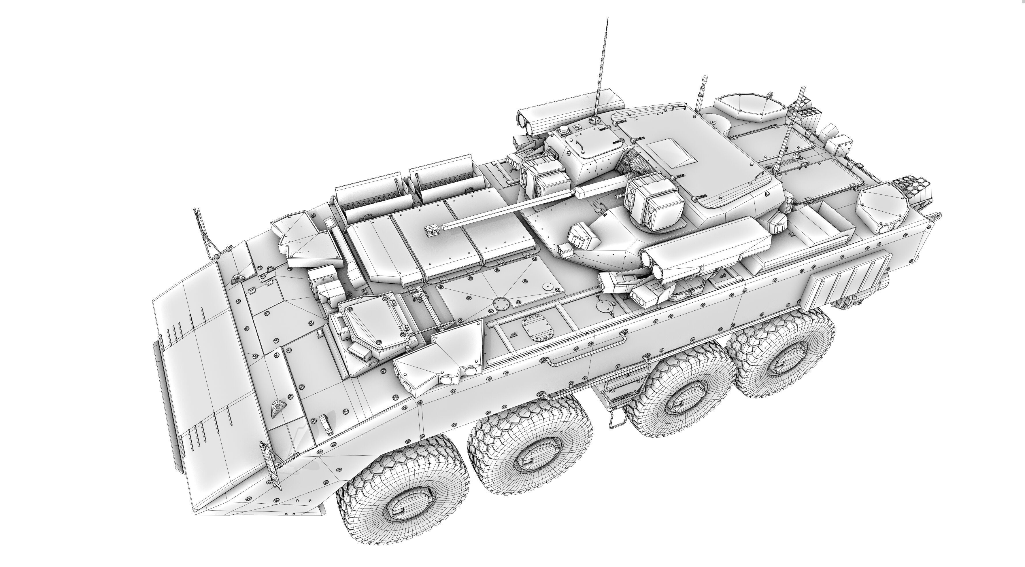 K17 Boomerang Epoch Russian Army APC Game Model 160K Low-poly 3D model_33