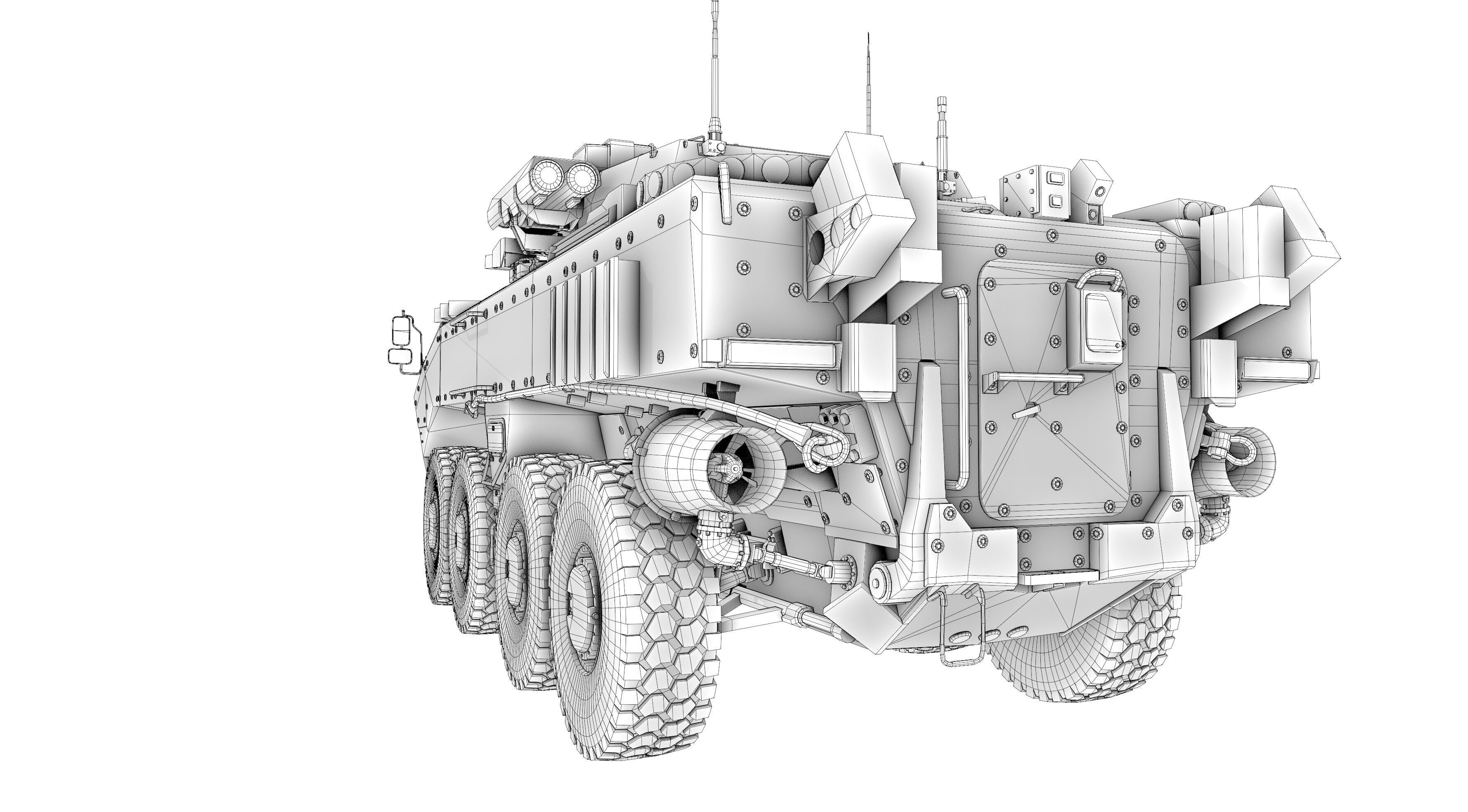 K17 Boomerang Epoch Russian Army APC Game Model 160K Low-poly 3D model_26