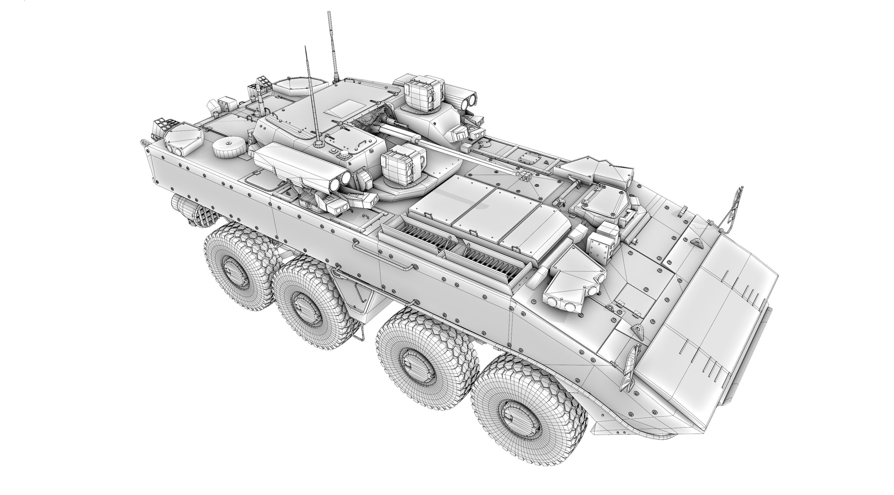 K17 Boomerang Epoch Russian Army APC Game Model 160K Low-poly 3D model_36