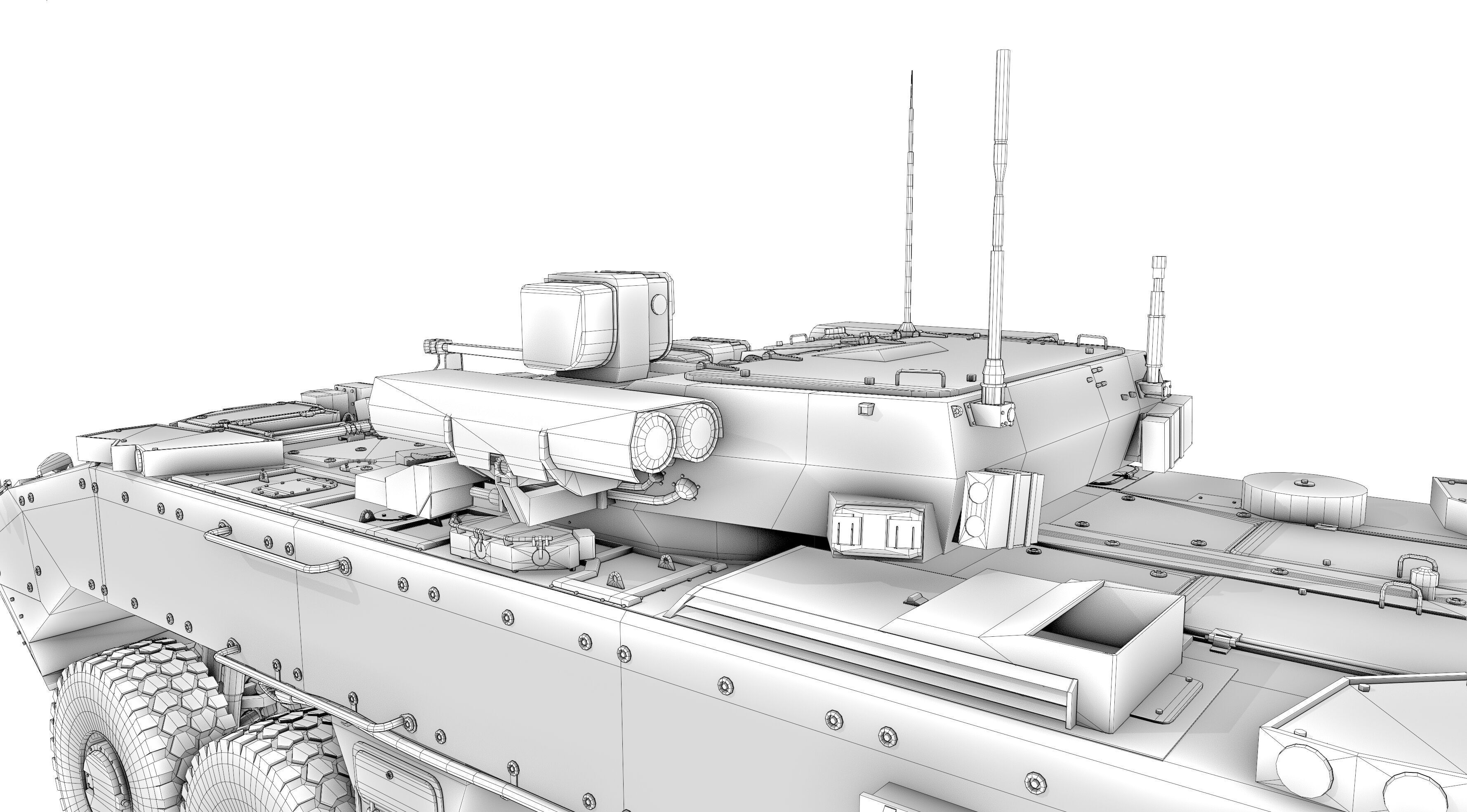 K17 Boomerang Epoch Russian Army APC Game Model 160K Low-poly 3D model_39