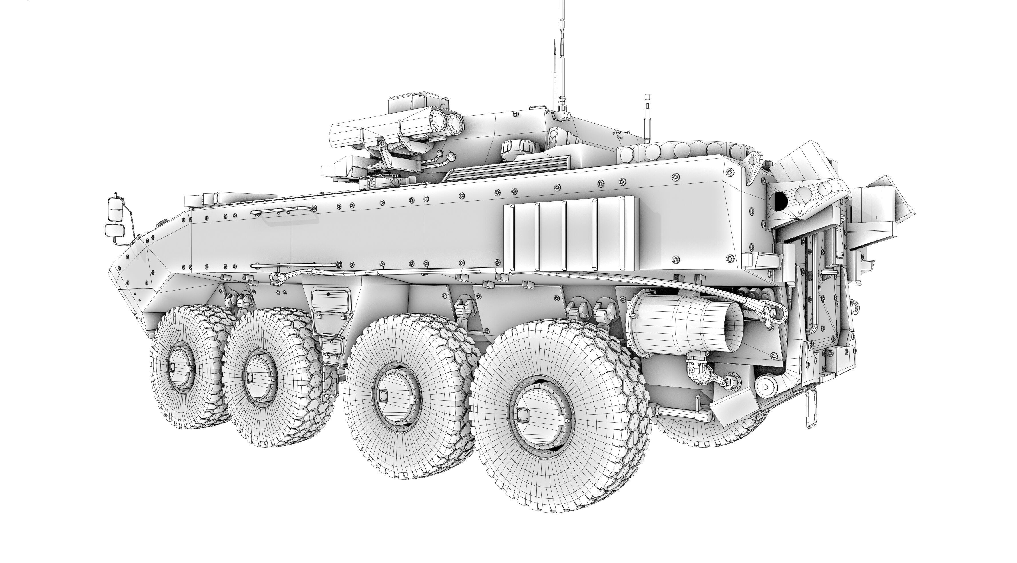 K17 Boomerang Epoch Russian Army APC Game Model 160K Low-poly 3D model_25