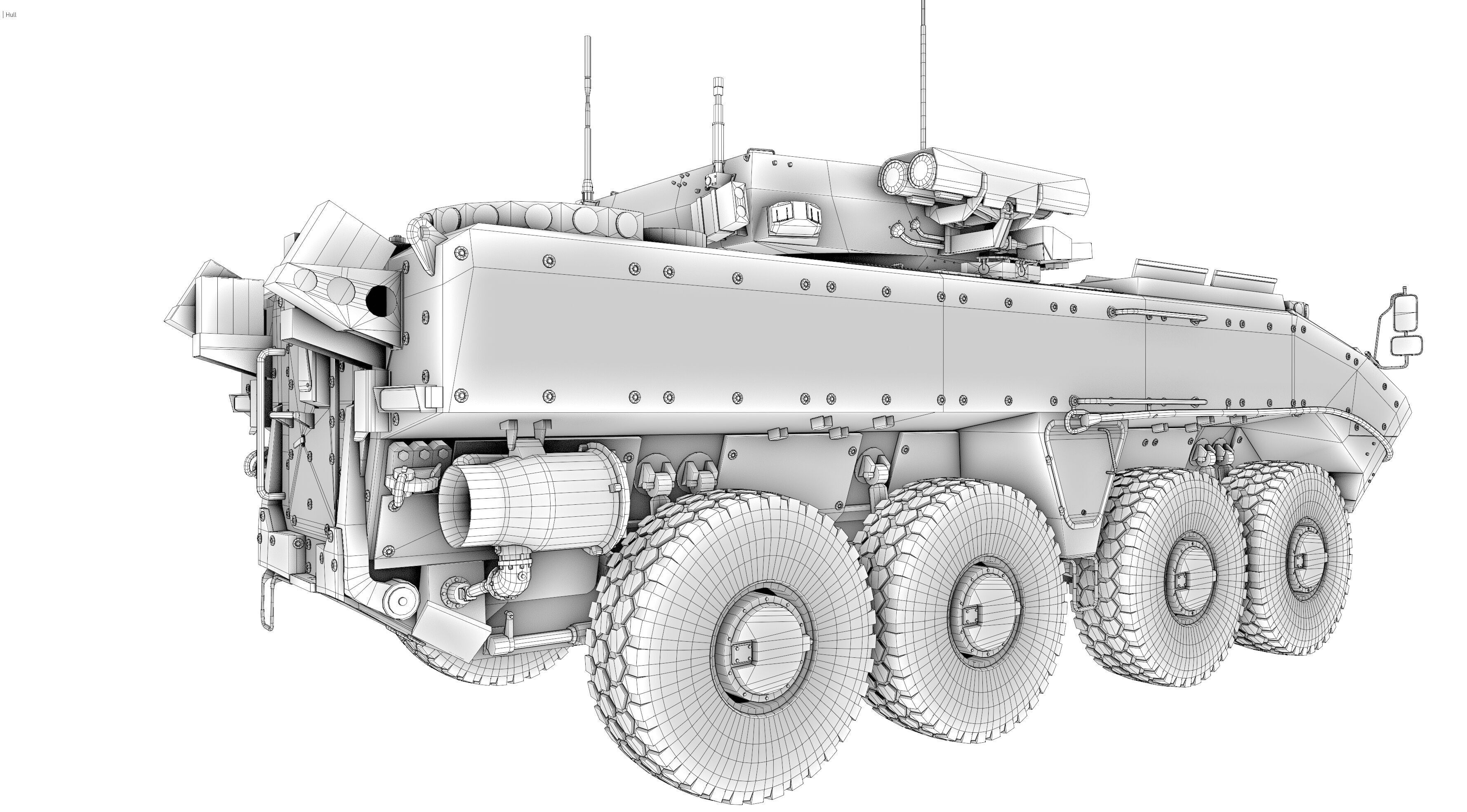 K17 Boomerang Epoch Russian Army APC Game Model 160K Low-poly 3D model_28