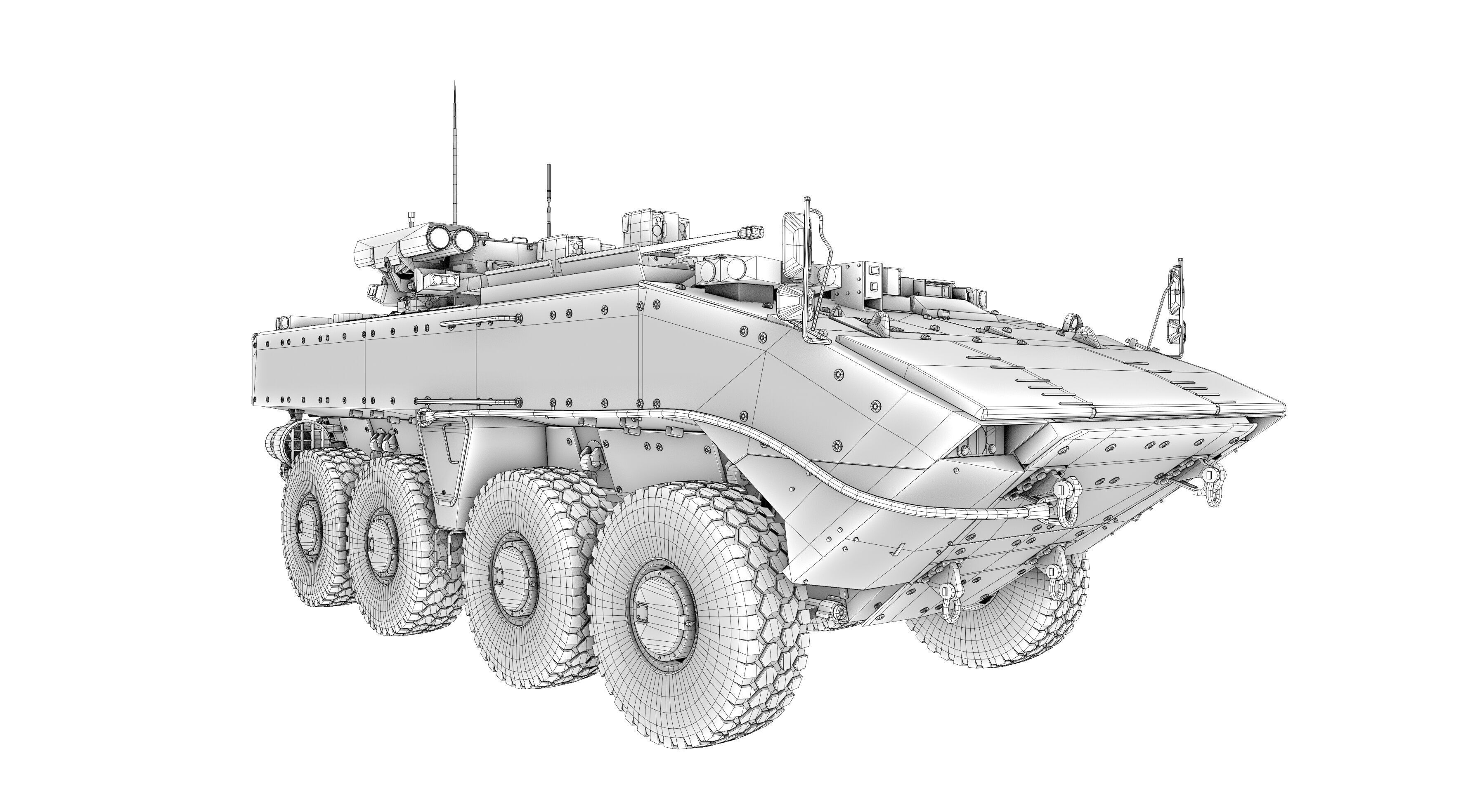 K17 Boomerang Epoch Russian Army APC Game Model 160K Low-poly 3D model_30