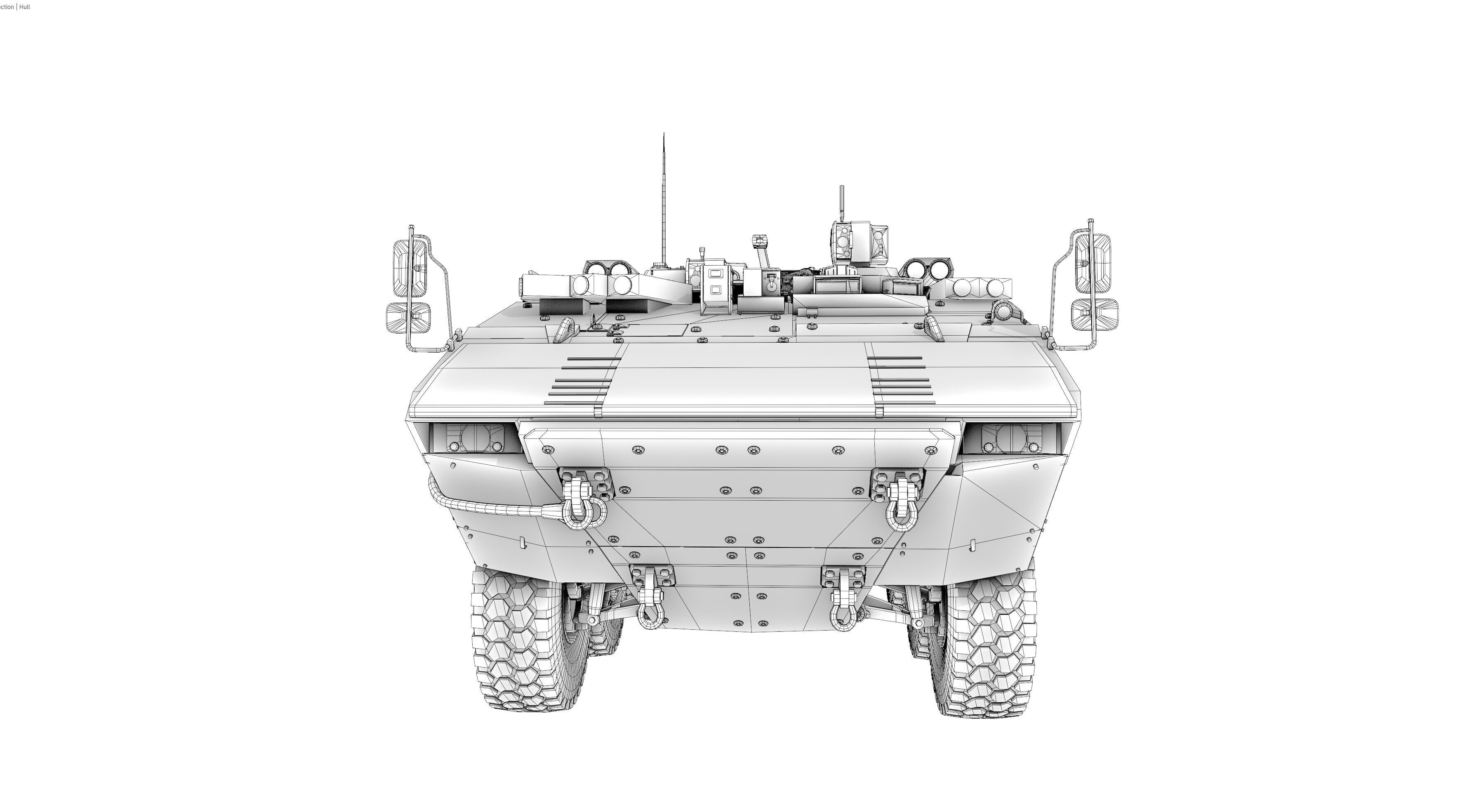 K17 Boomerang Epoch Russian Army APC Game Model 160K Low-poly 3D model_31