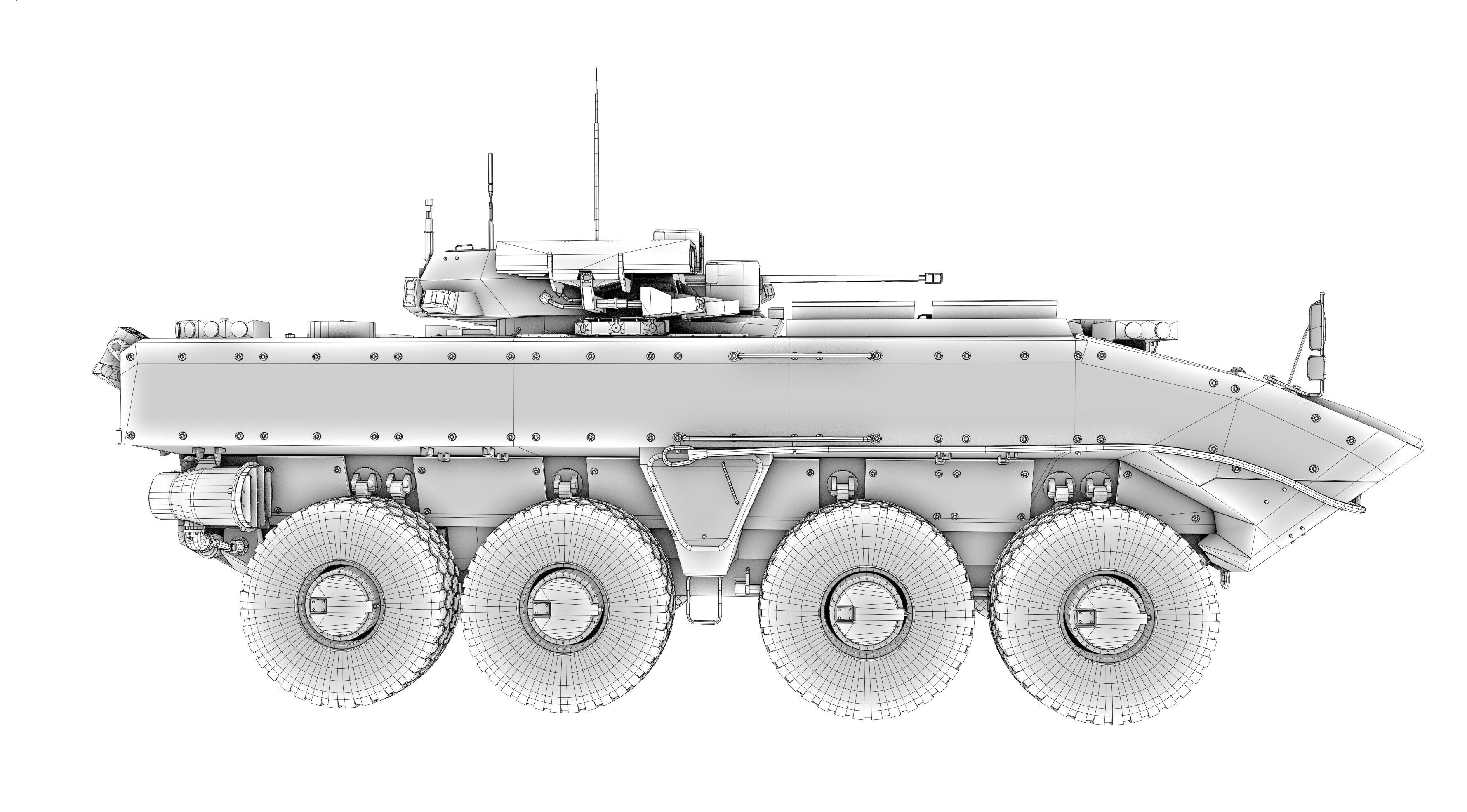 K17 Boomerang Epoch Russian Army APC Game Model 160K Low-poly 3D model_29