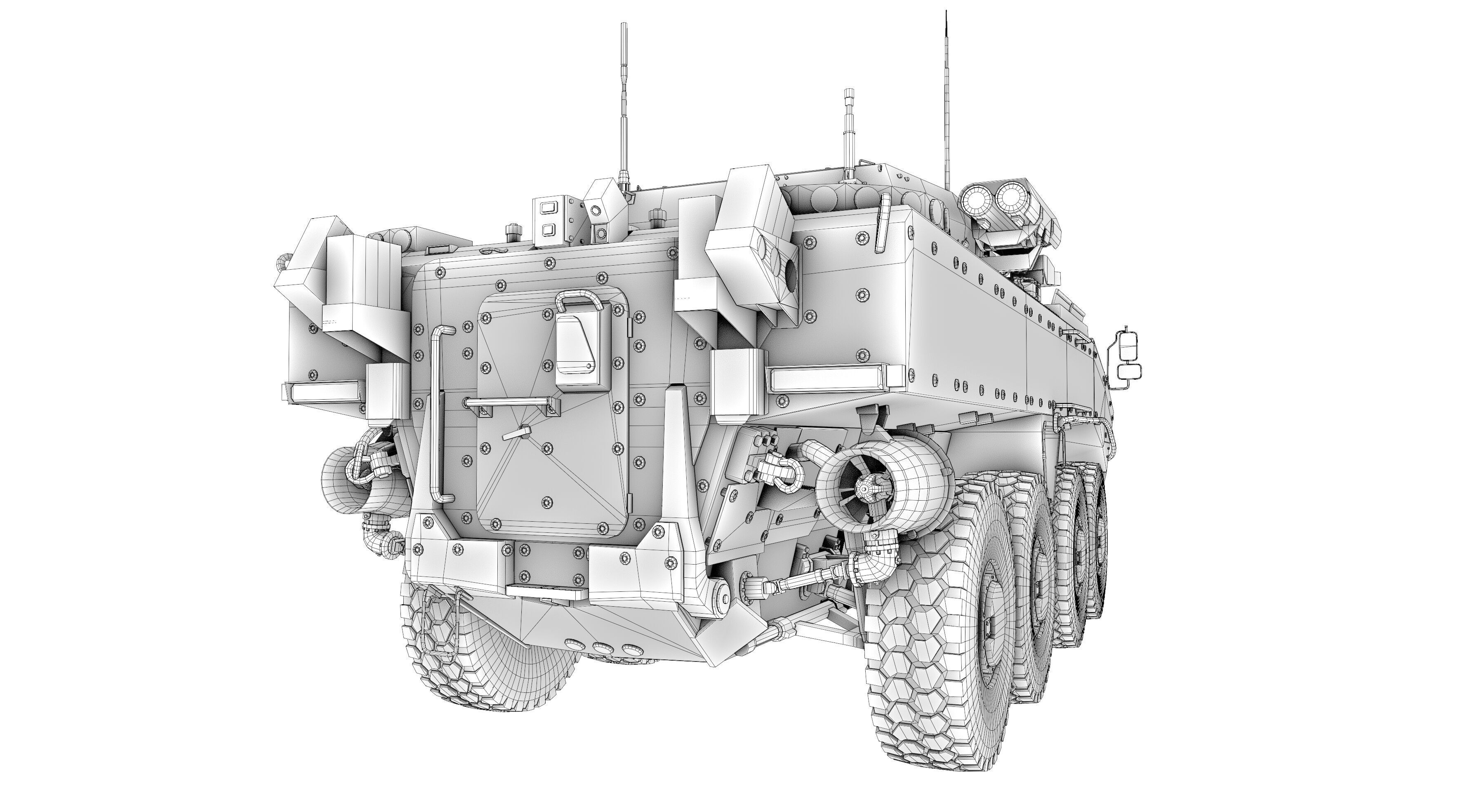 K17 Boomerang Epoch Russian Army APC Game Model 160K Low-poly 3D model_27
