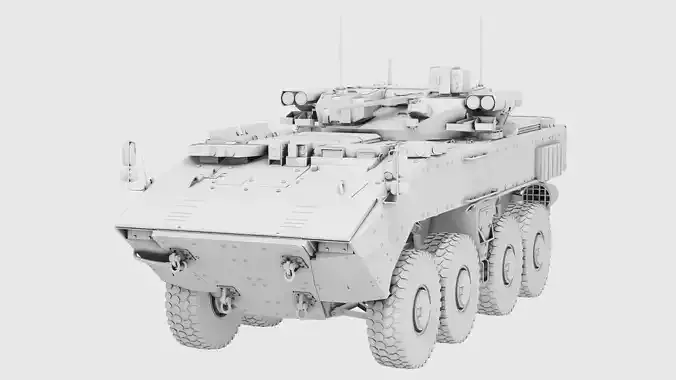 K17 Boomerang Epoch Russian Army APC Game Model 160K Low-poly 3D model