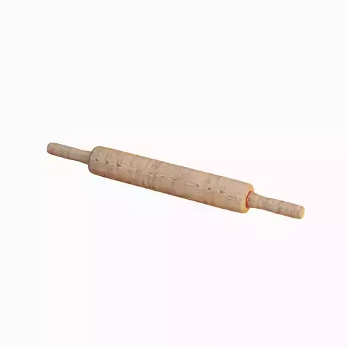 Wooden Rolling Pin 02 Low-poly 3D model