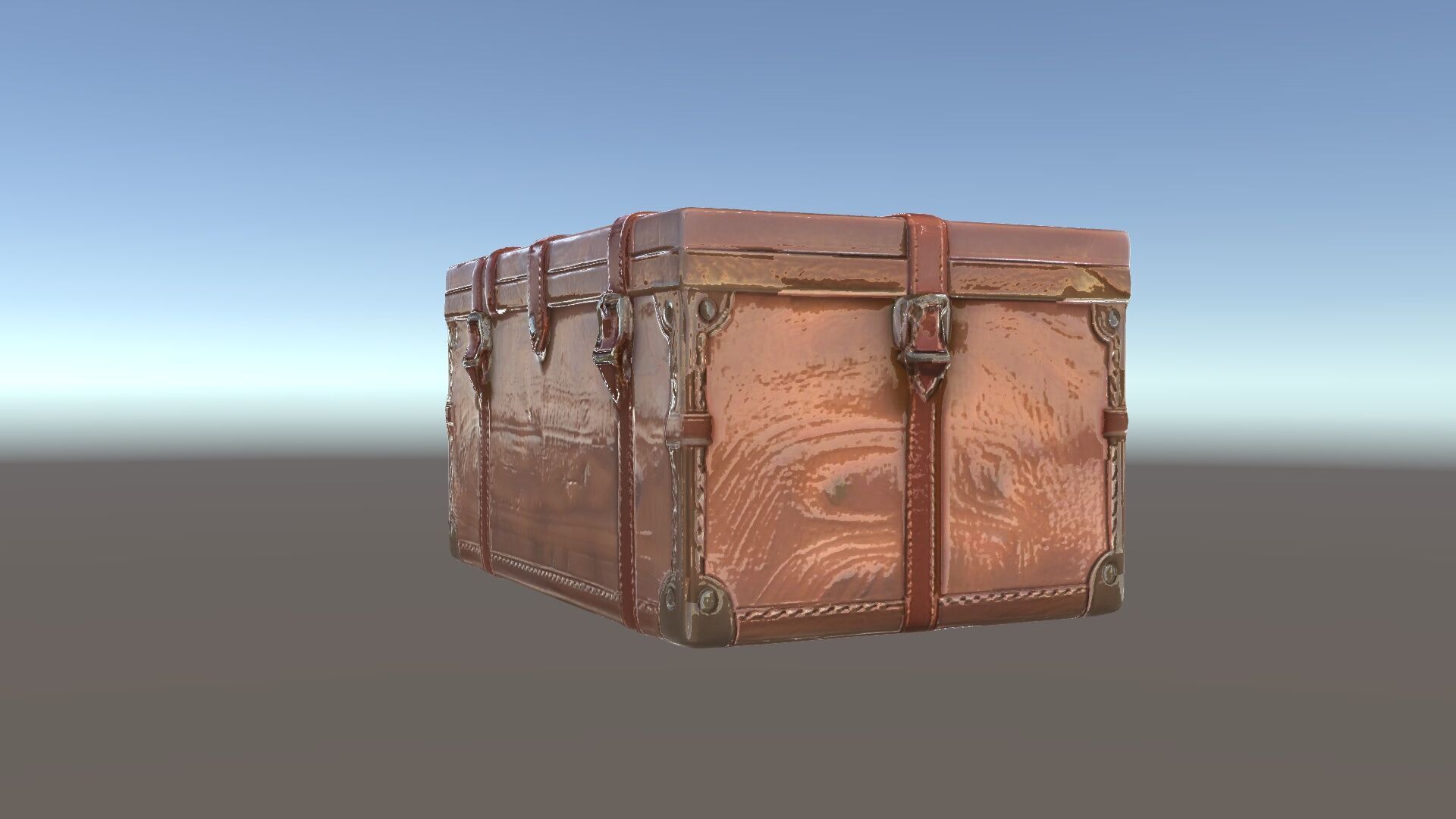 Vintage Wooden Trunk Model Pack for Decor Apps Low-poly 3D model_24