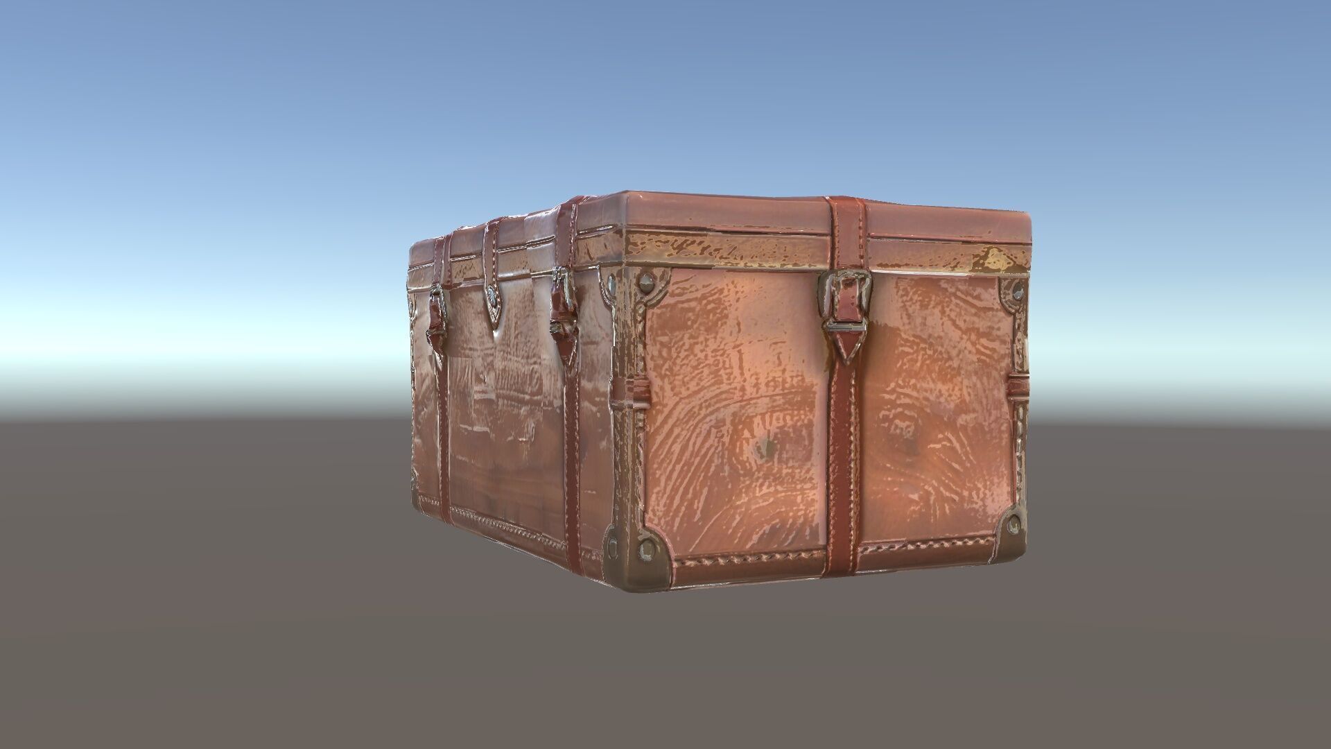 Vintage Wooden Trunk Model Pack for Decor Apps Low-poly 3D model_16
