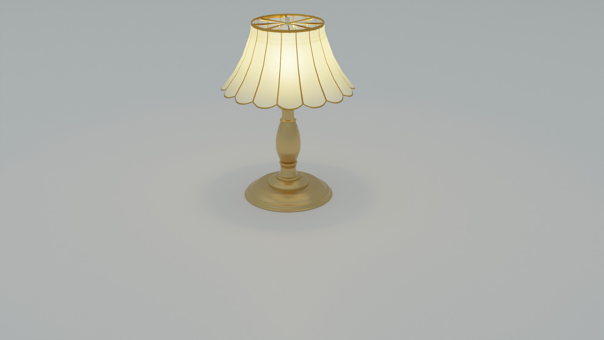 Night Lamp with scalloped lamp shade 3D model_13