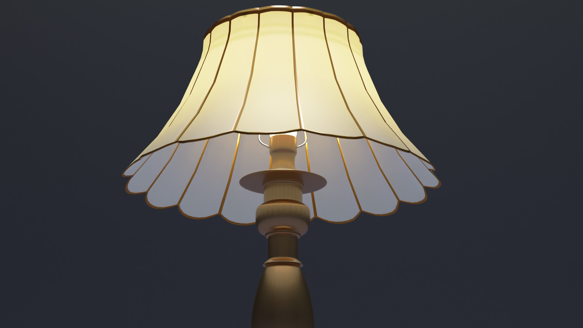 Night Lamp with scalloped lamp shade 3D model_4