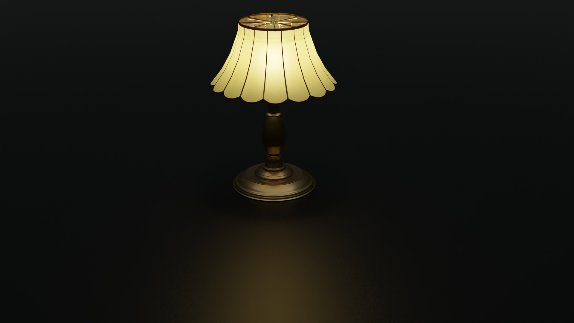 Night Lamp with scalloped lamp shade 3D model_8