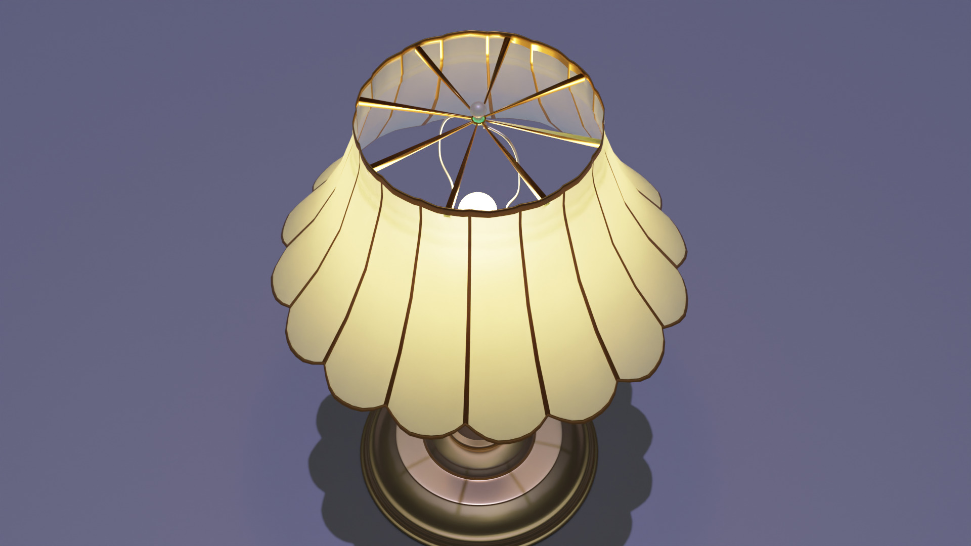 Night Lamp with scalloped lamp shade 3D model_1
