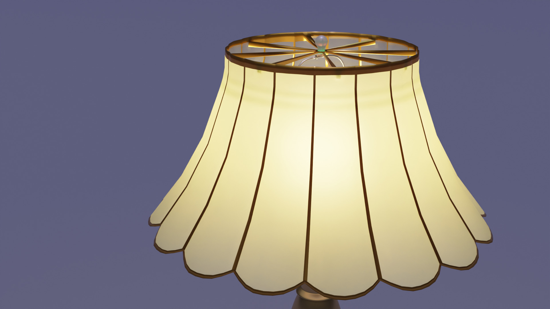 Night Lamp with scalloped lamp shade 3D model_3