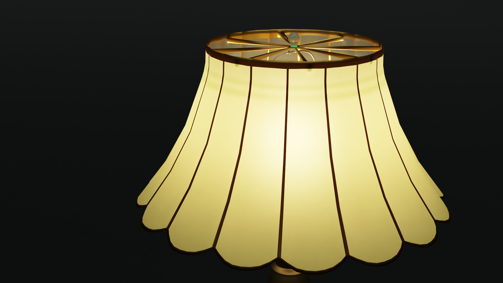 Night Lamp with scalloped lamp shade 3D model_6