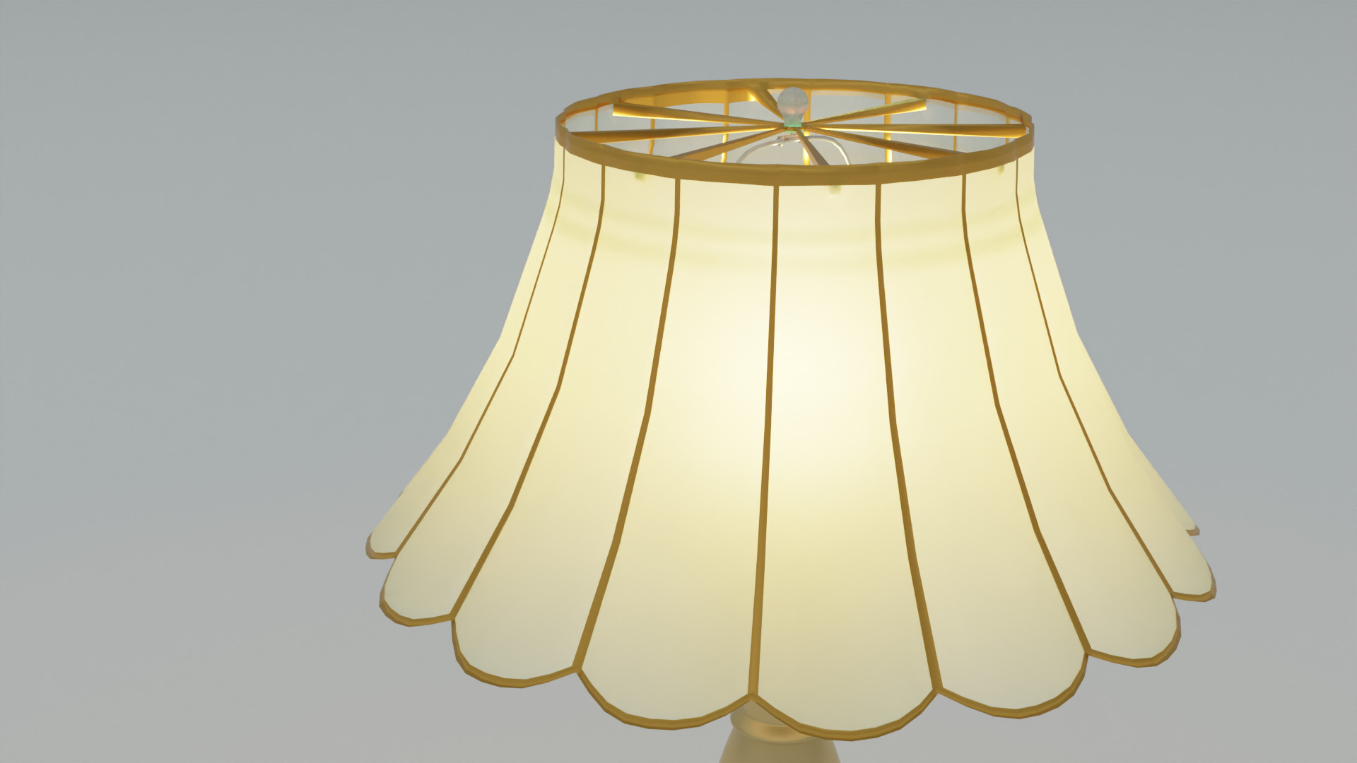 Night Lamp with scalloped lamp shade 3D model_11