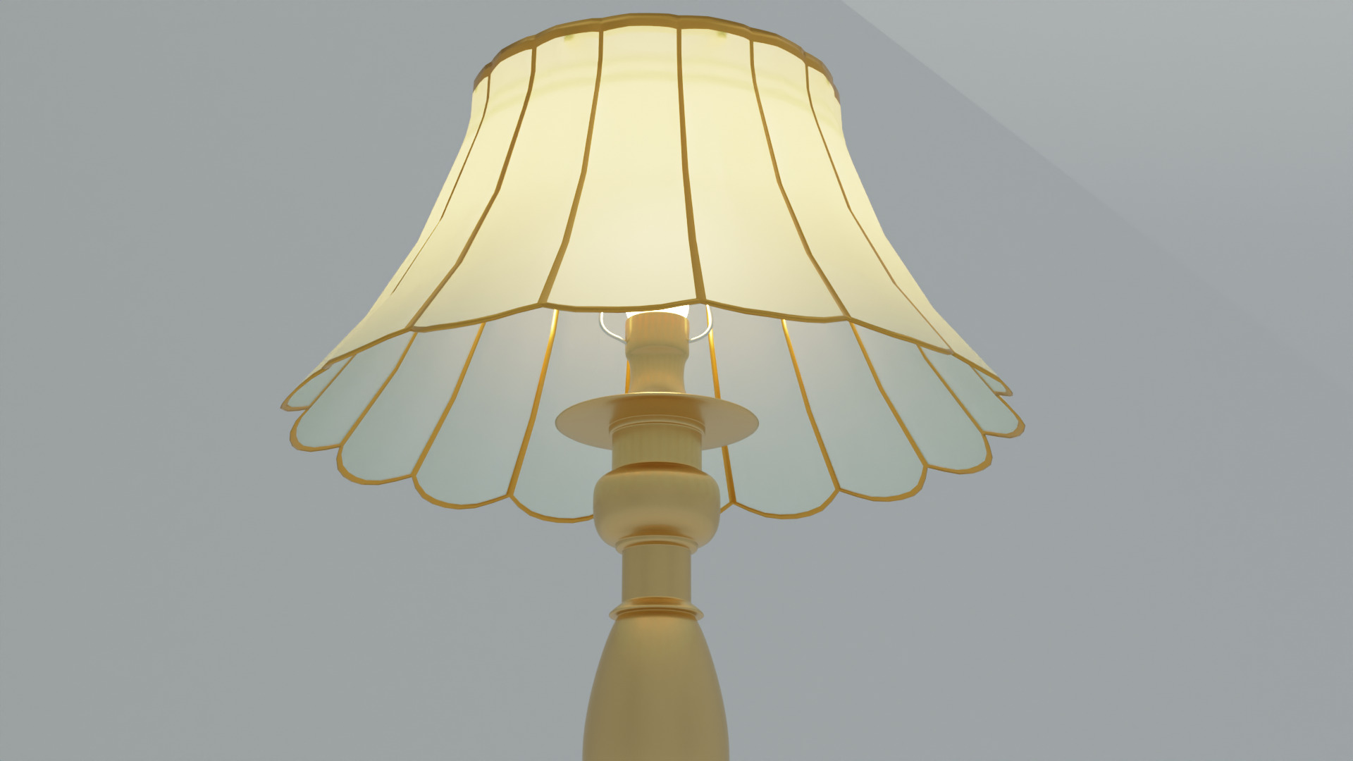 Night Lamp with scalloped lamp shade 3D model_12