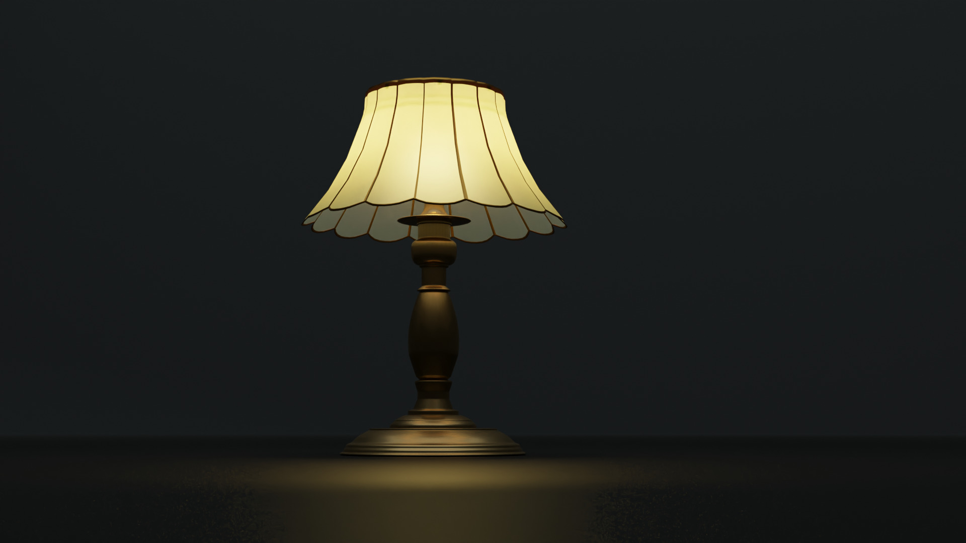 Night Lamp with scalloped lamp shade 3D model_5